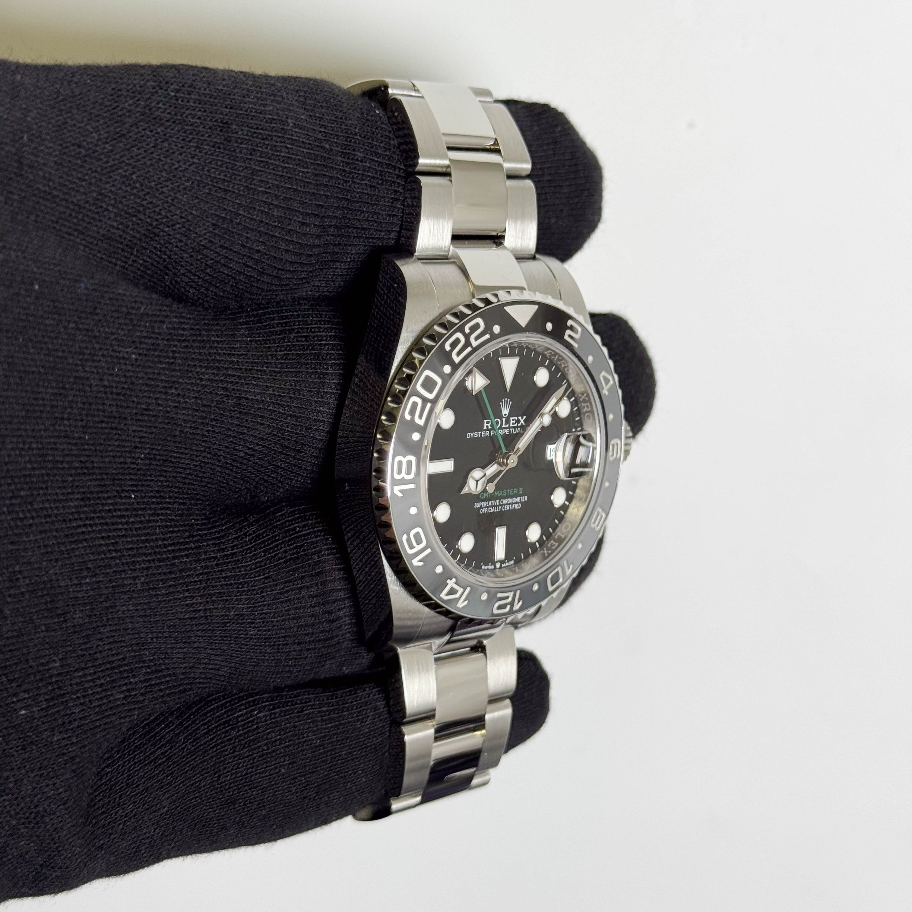 Rolex GMT-Master II 40mm Black Dial Watch Ref# 126710GRNR