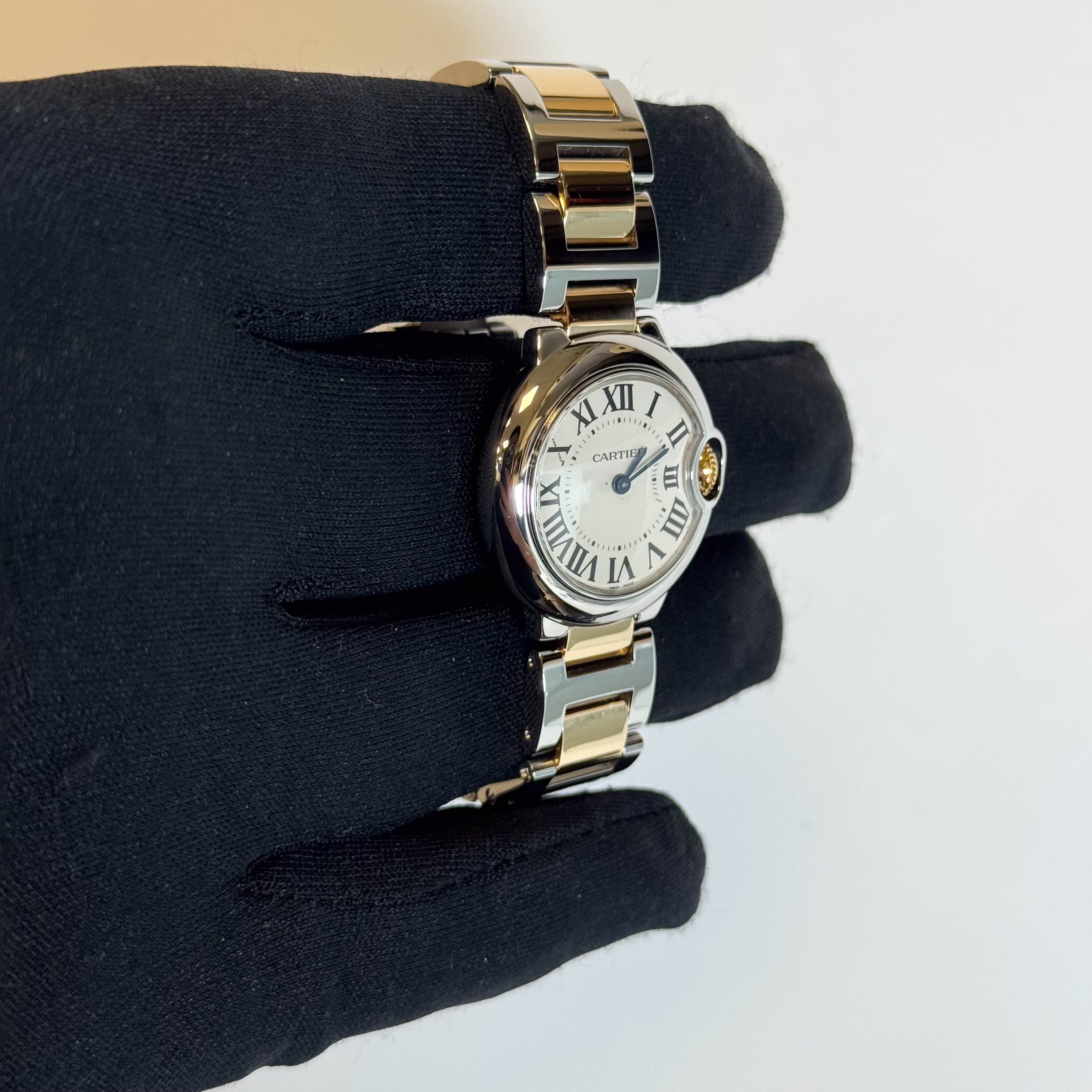 Cartier Ballon Bleu 28mm White Dial Watch Ref# W69007Z3