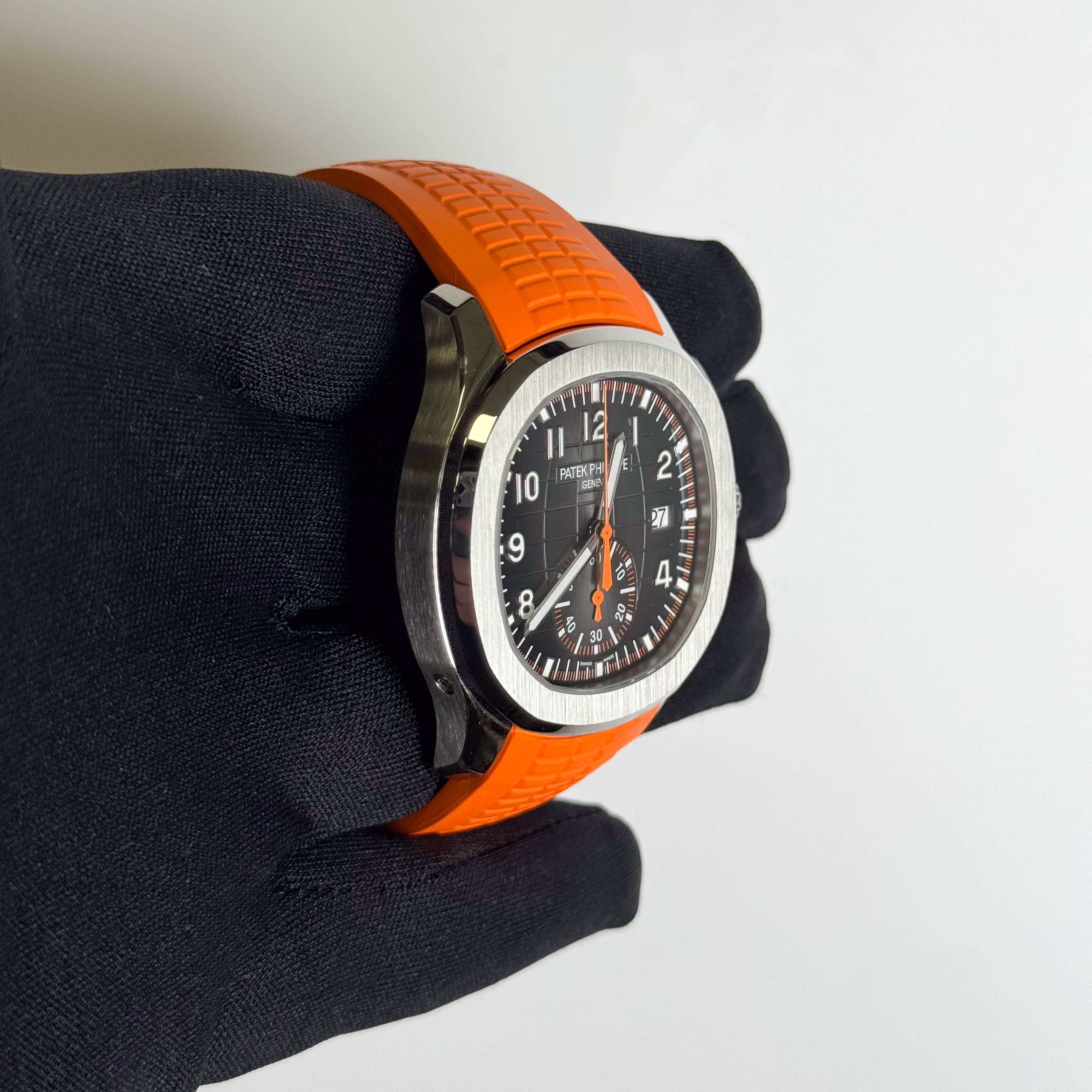 Patek Philippe Aquanaut 42mm Black Dial Watch Ref# 5968A-001