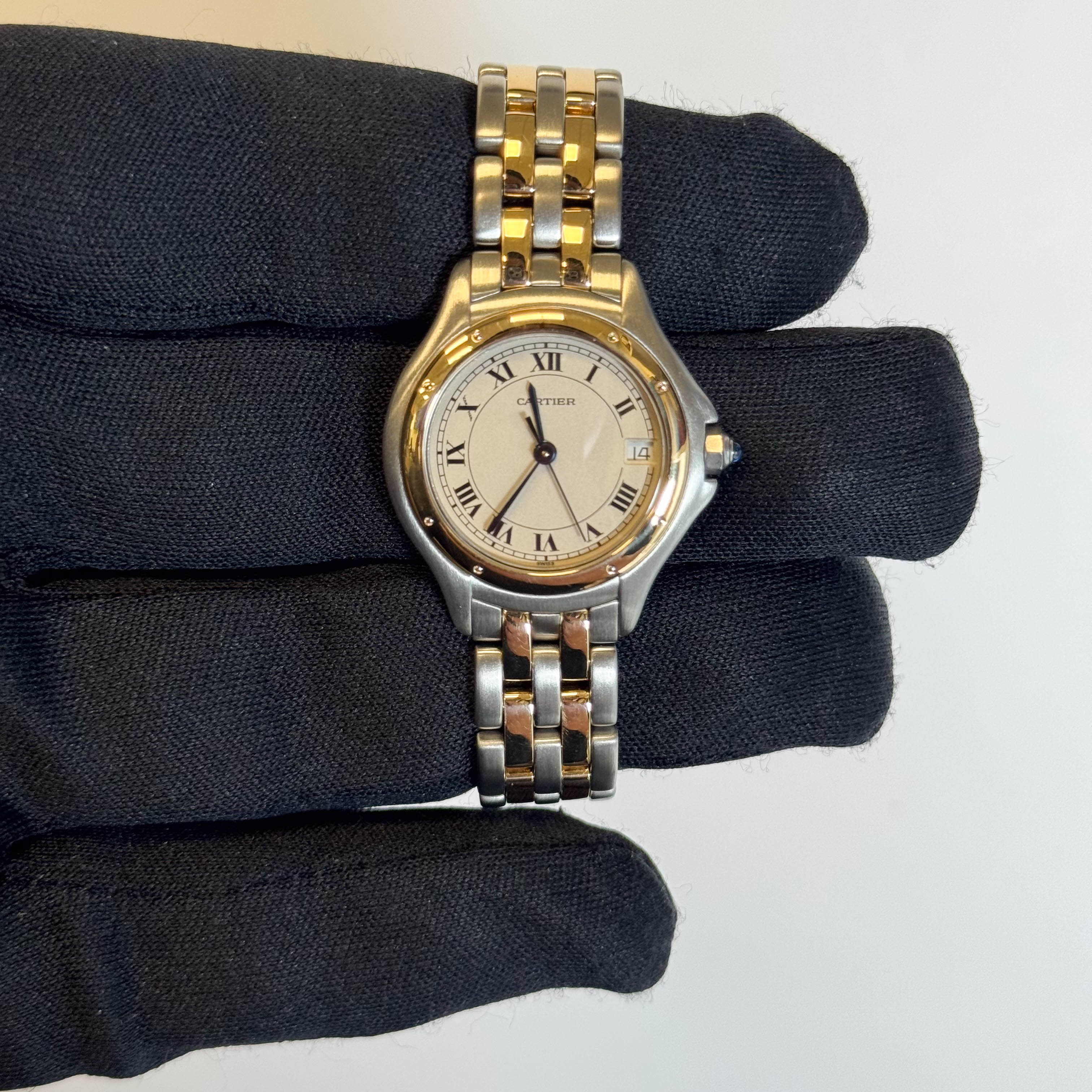 Cartier Cougar 26mm Ivory Dial Watch Ref# W35005B6