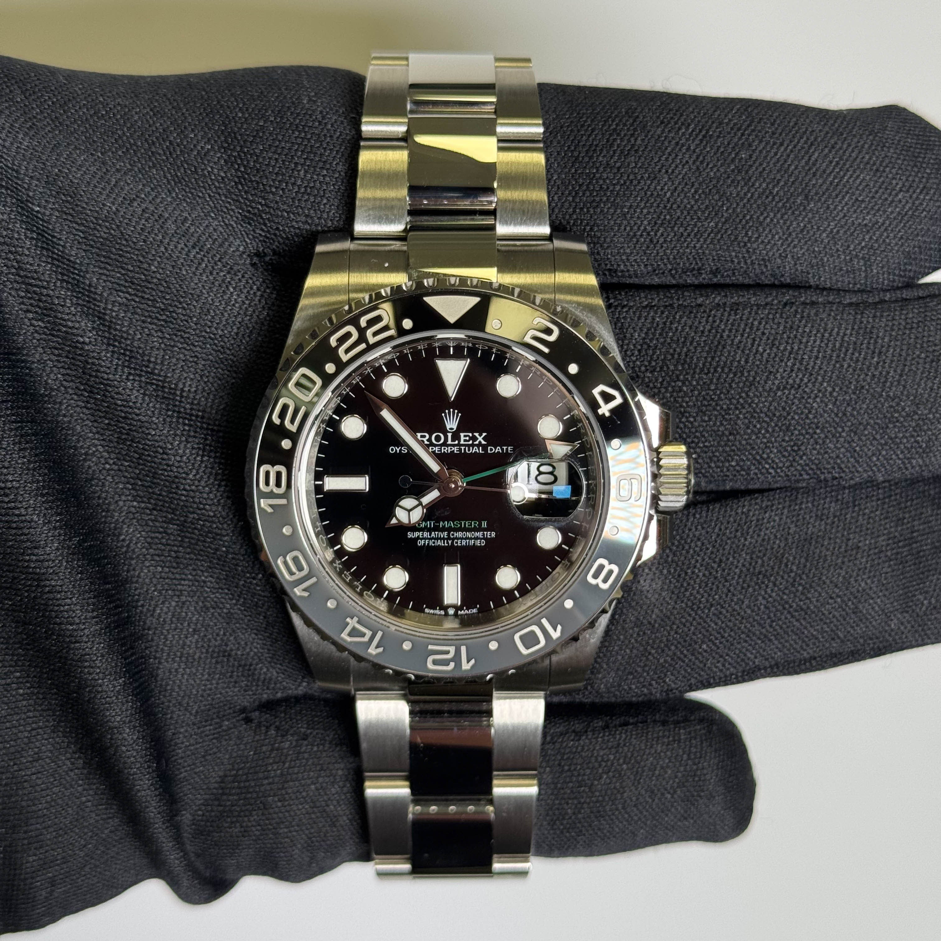 Rolex GMT-Master II 40mm Black Dial Ref# 126710GRNR - Happy Jewelers Fine Jewelry Lifetime Warranty