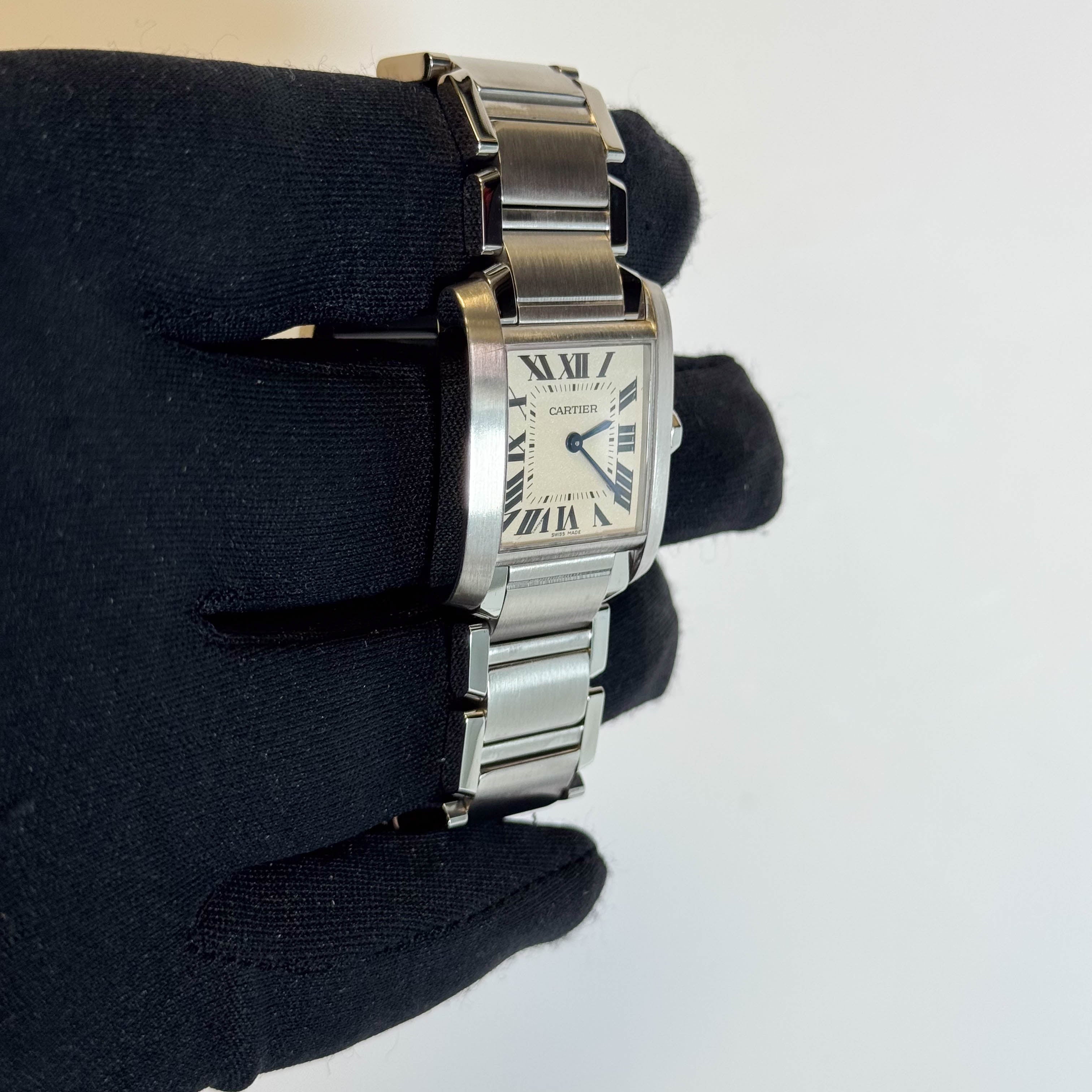 Cartier Tank 25mm Ivory Dial Watch Ref# WSTA0005