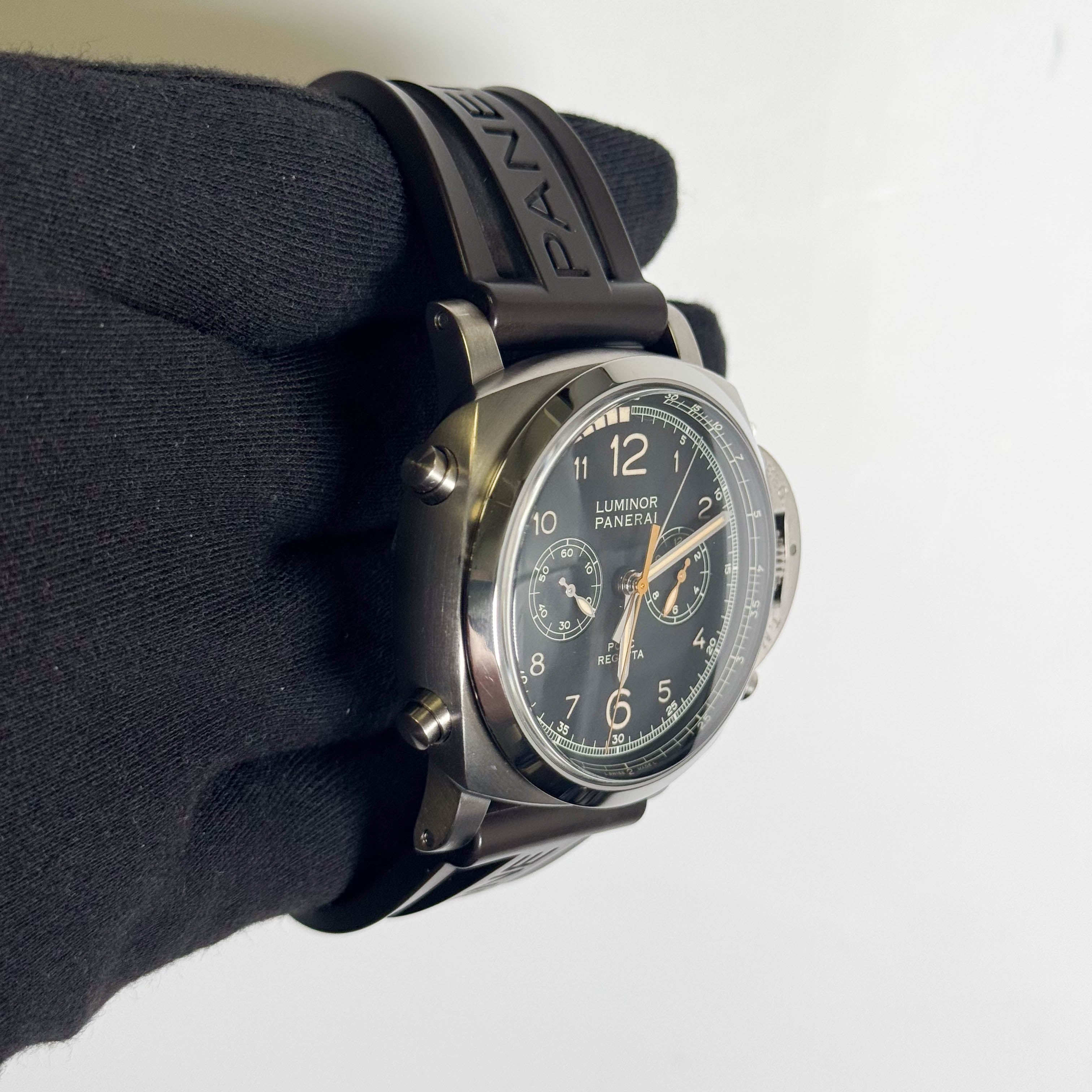 Panerai Luminor 1950 Reggata PCYC 3 Days 47mm Black Dial Watch Ref# PAM00652