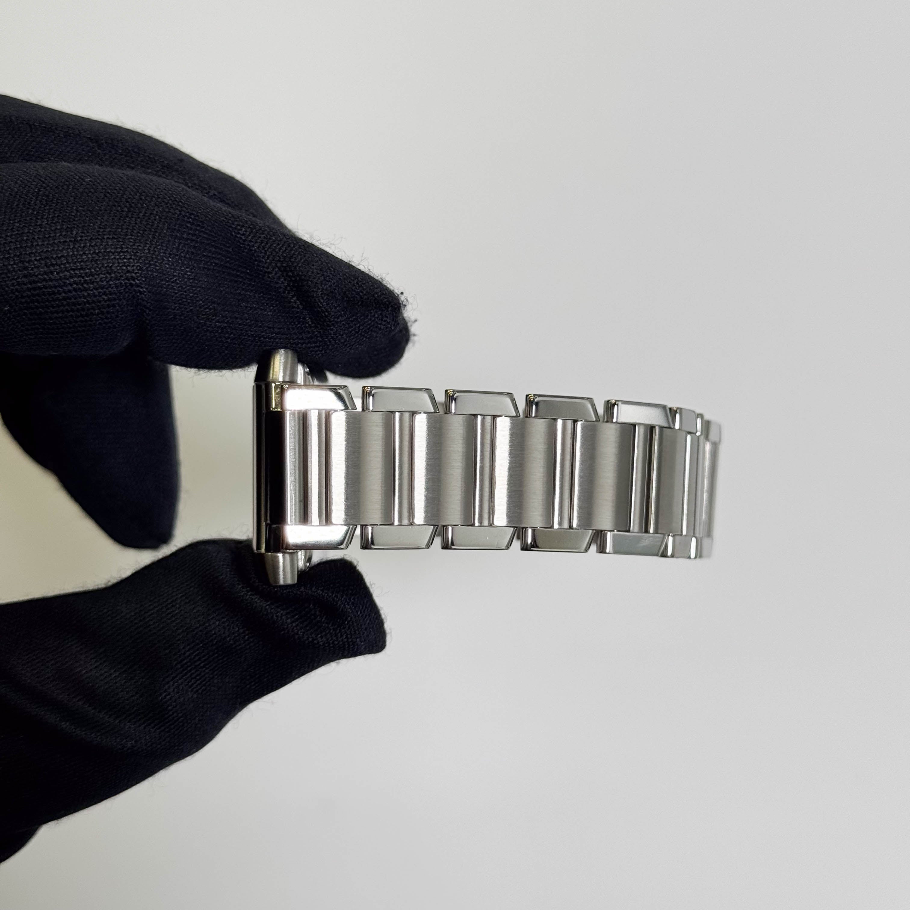 Cartier Tank Française Stainless Steel 28mm White Dial Watch Ref# W51002Q3 - Happy Jewelers Fine Jewelry Lifetime Warranty