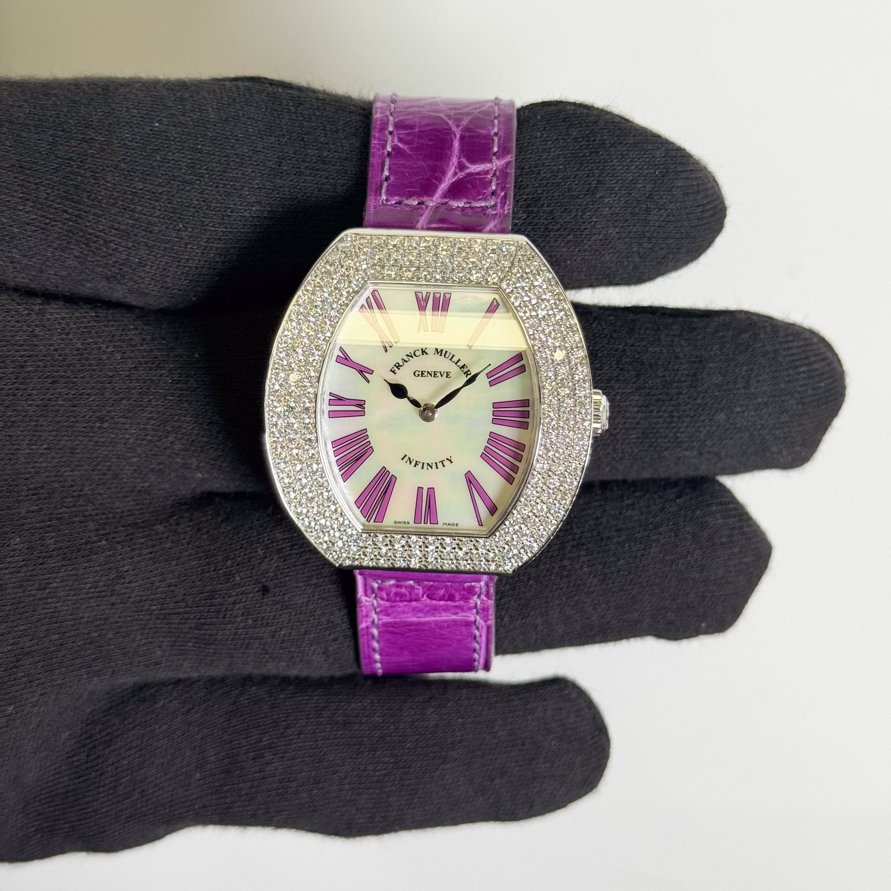Franck Muller Infinity 35mm MOP Roman Dial Watch Ref# 3535 QZ R D3