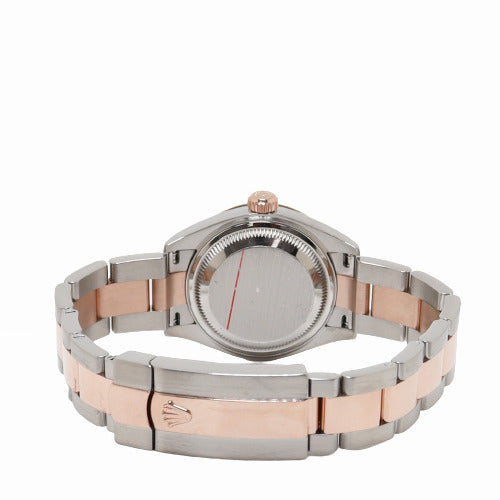 Rolex Ladies Datejust Everose and Stainless Steel 28mm Purple Diamond Dial Watch Reference# 279171 - Happy Jewelers Fine Jewelry Lifetime Warranty