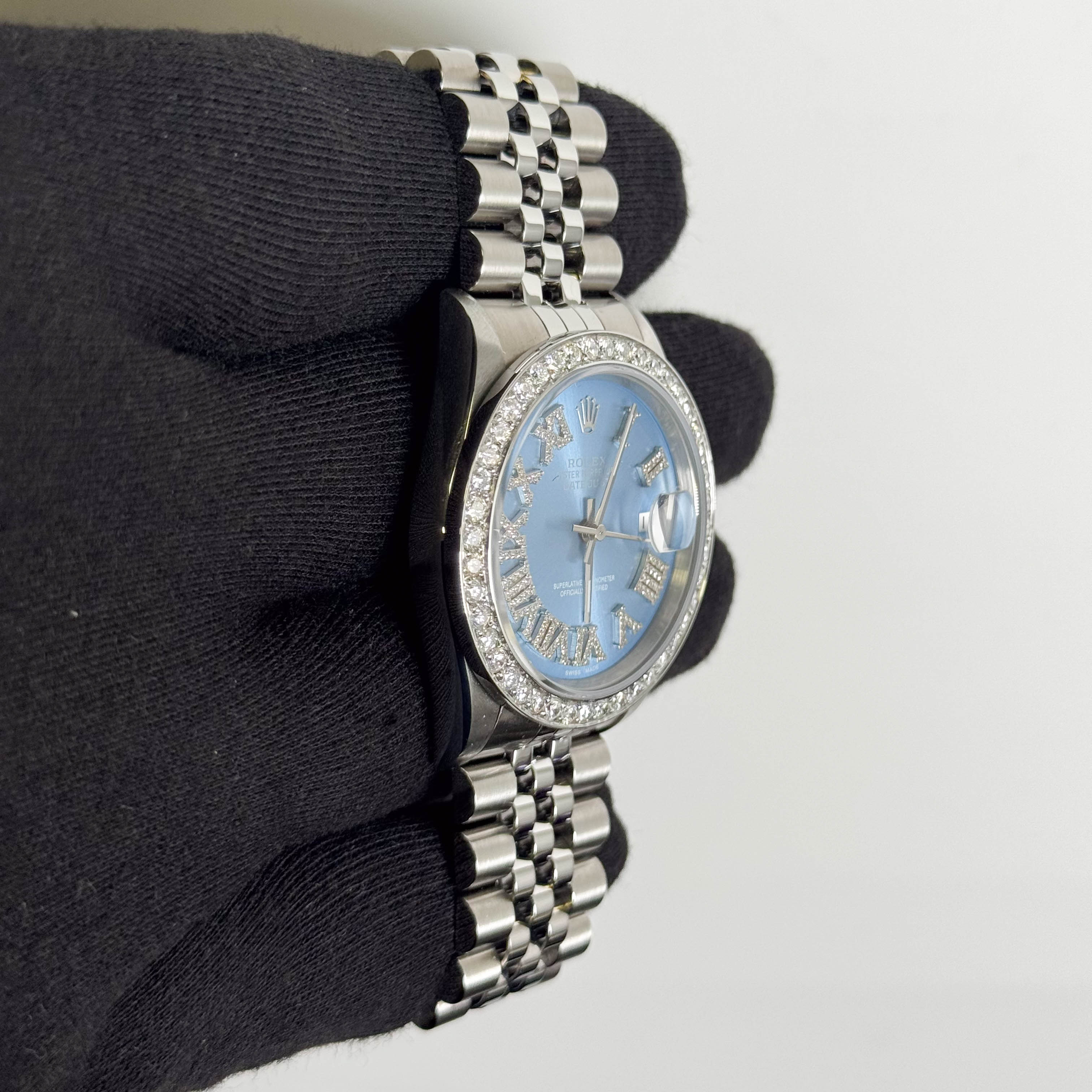Rolex Datejust 36mm Custom Blue Dial Watch Ref# 16234