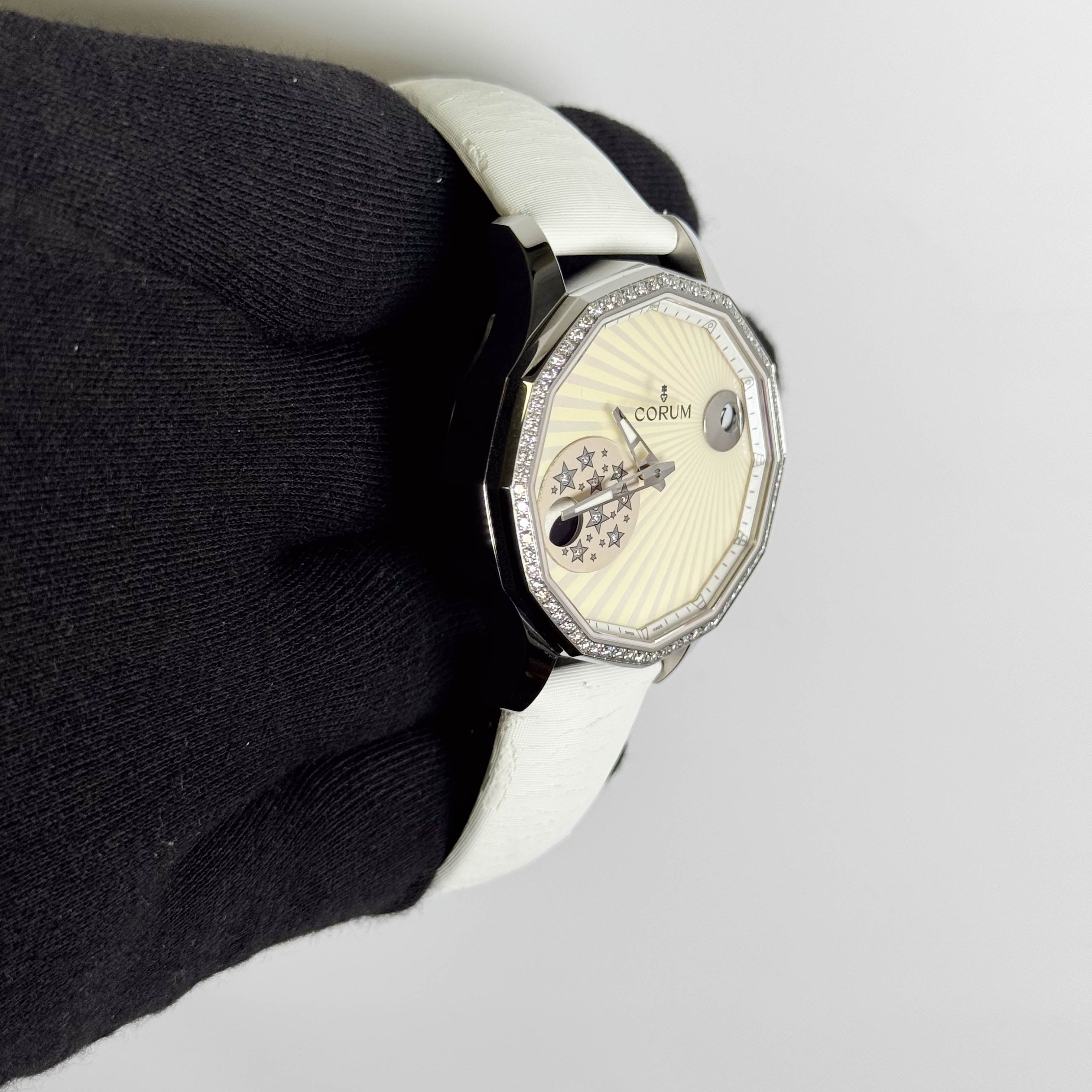 Corum Admirals Cup Legend 38mm White MOP Dial Watch Ref# 384.101.47/0F49AA01