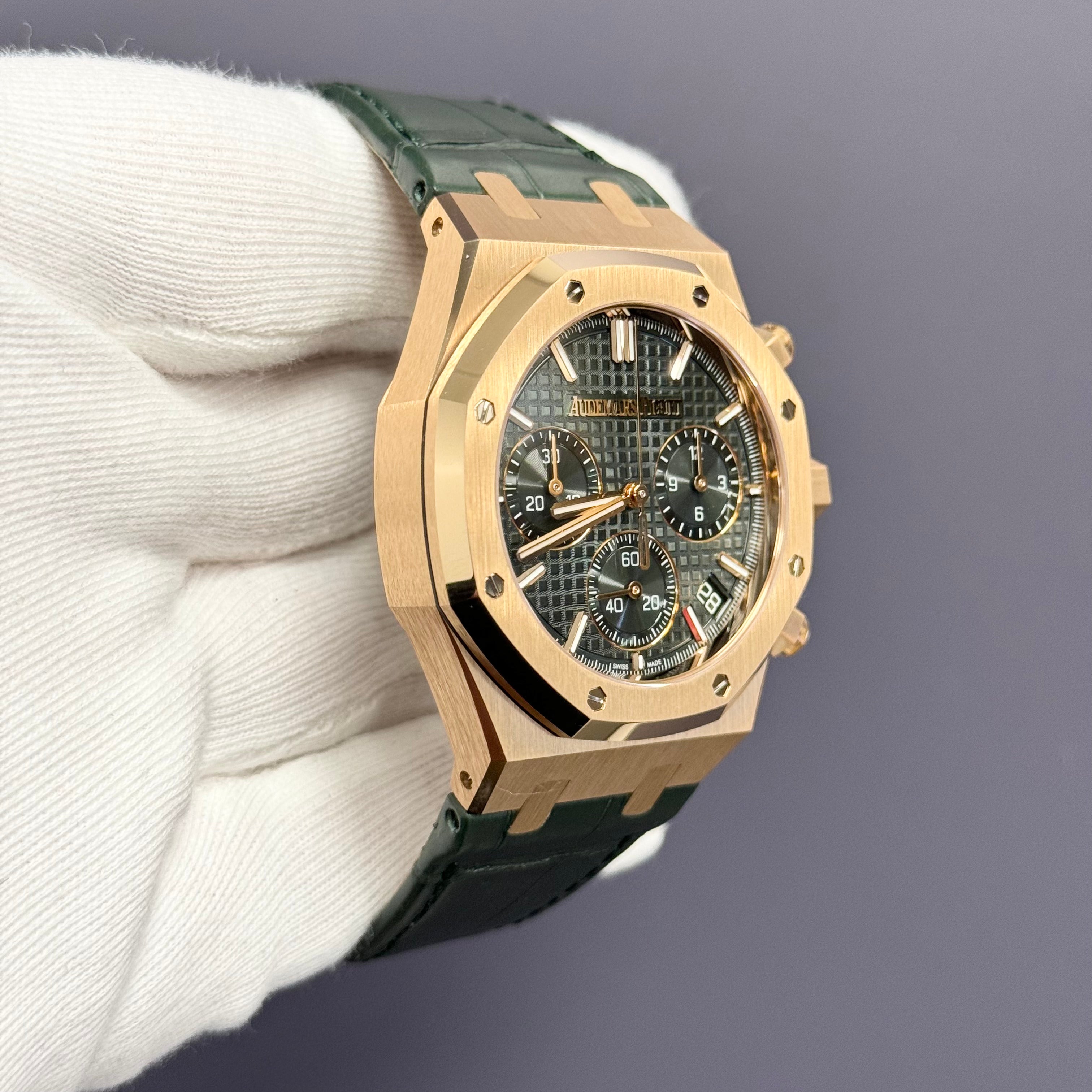 Audemars Piguet Royal Oak 41mm Green Dial Watch Ref# 26240OR.OO.D404CR.01 - Happy Jewelers Fine Jewelry Lifetime Warranty
