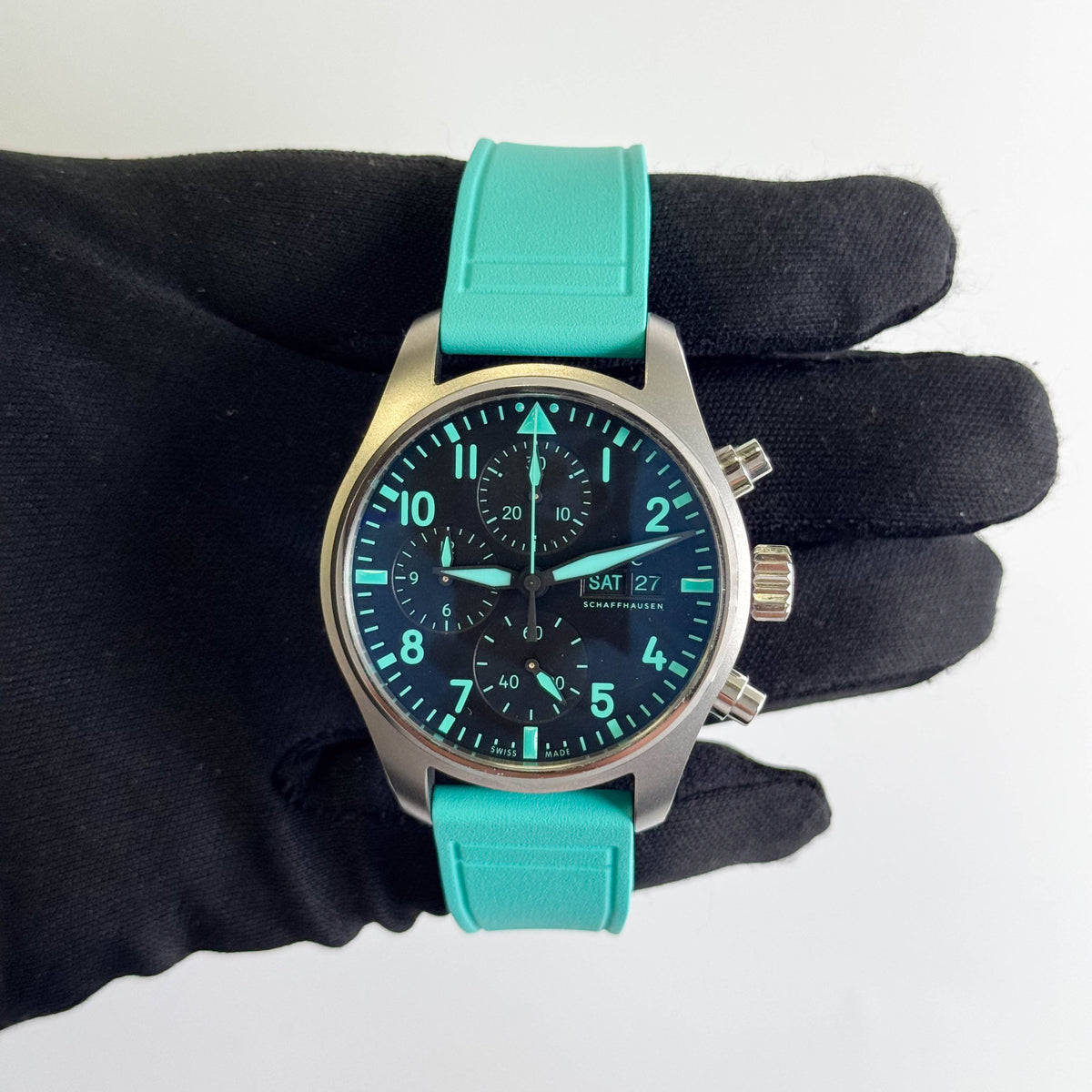 IWC Pilot Chronograph Titanium 41mm Black Dial Watch Ref# IW388108 - Happy Jewelers Fine Jewelry Lifetime Warranty