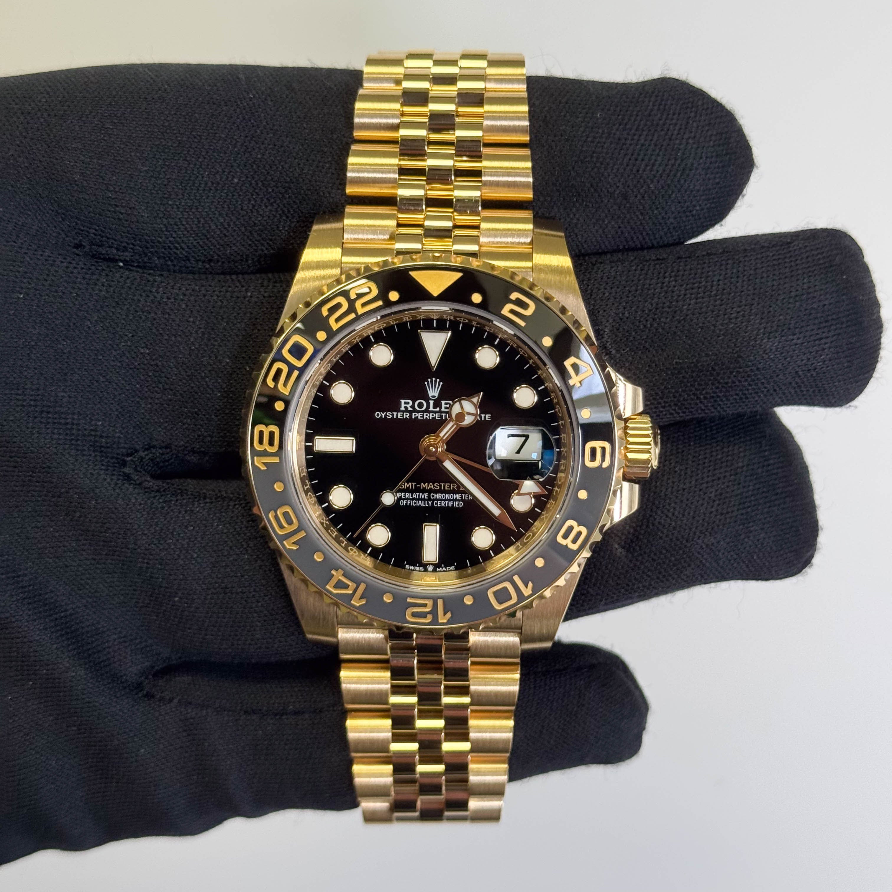 Rolex GMT-Master II 40mm Black Dial Watch Ref# 126718GRNR