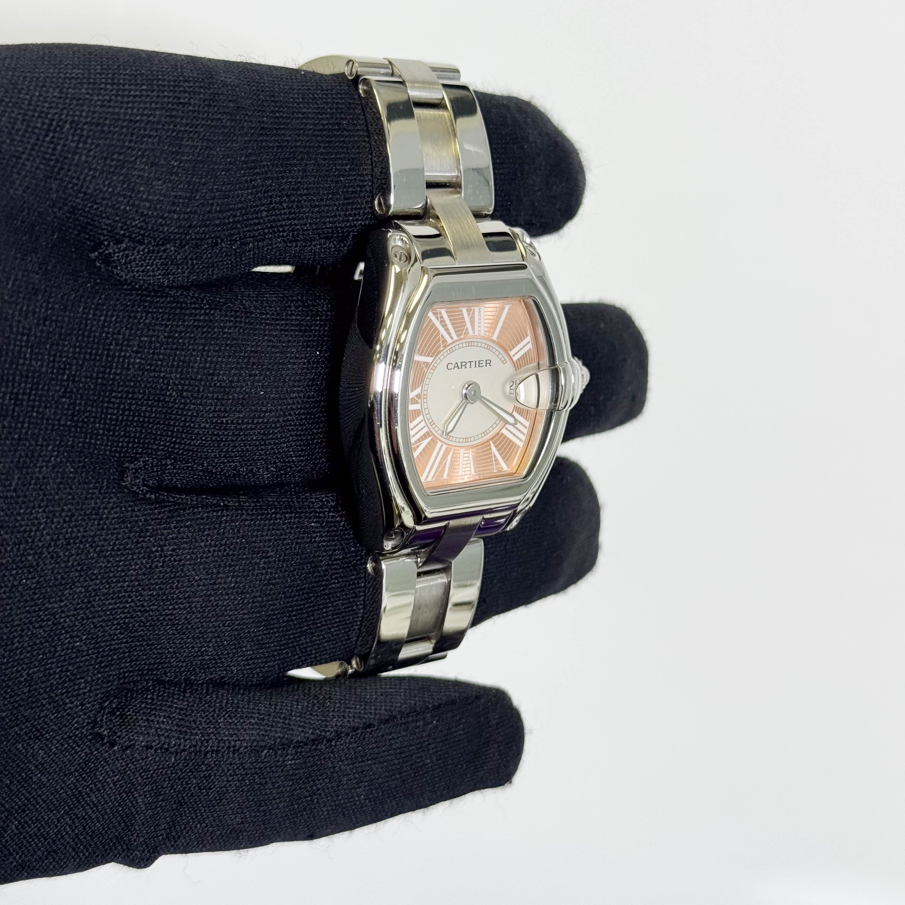 Cartier Roadster 30mm Pink Dial Watch Ref# W62054V3 - Happy Jewelers Fine Jewelry Lifetime Warranty