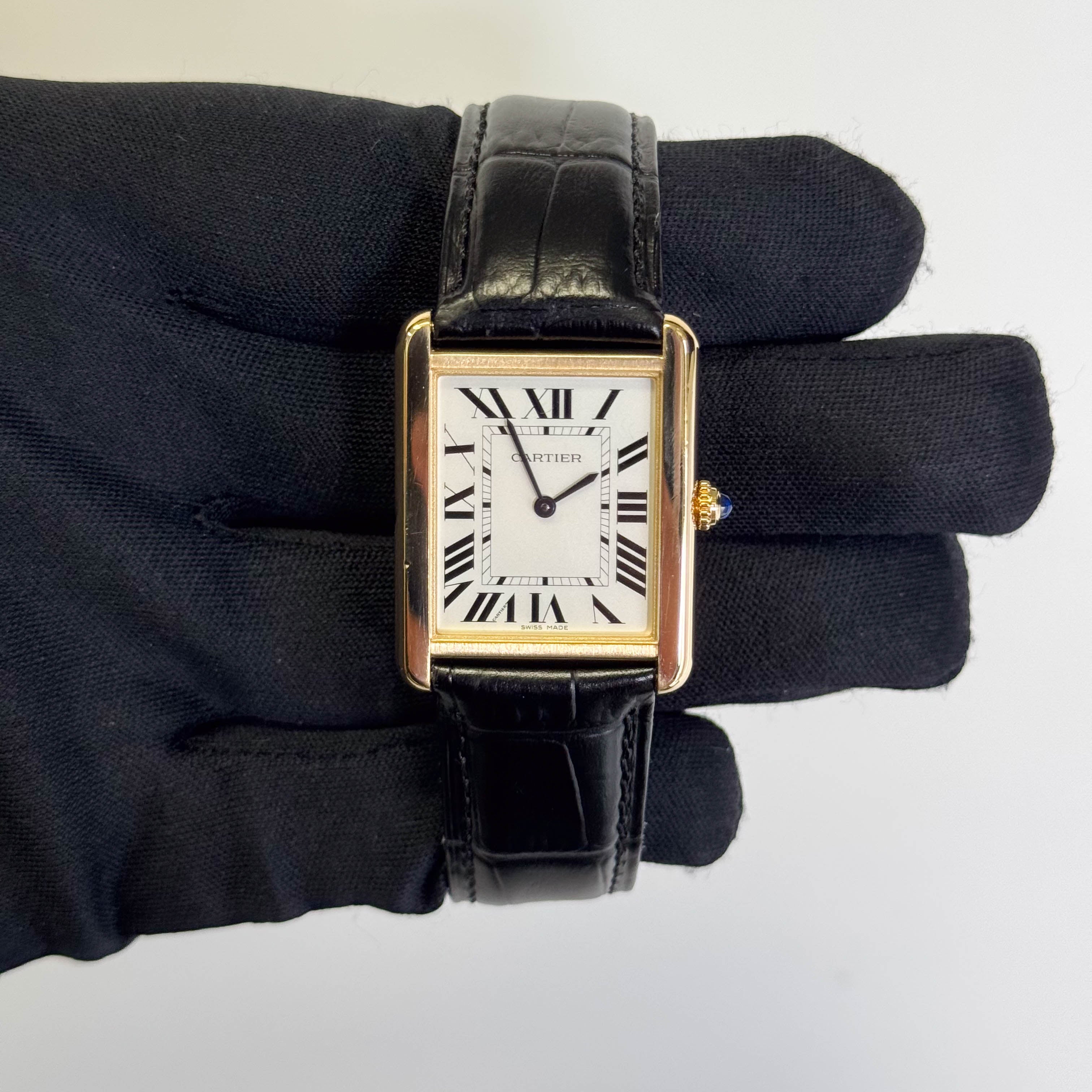 Cartier Tank Solo 23 mm White Dial Watch Ref# W1018755 - Happy Jewelers Fine Jewelry Lifetime Warranty
