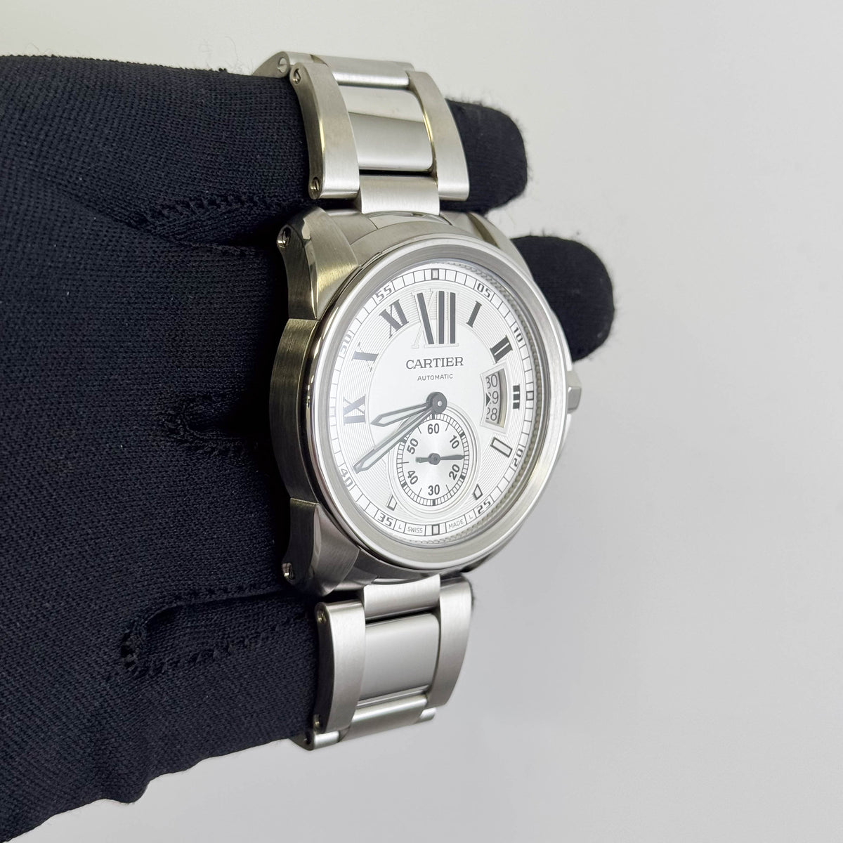Cartier Calibre De 42mm Silver Dial Watch Ref# W7100015 - Happy Jewelers Fine Jewelry Lifetime Warranty