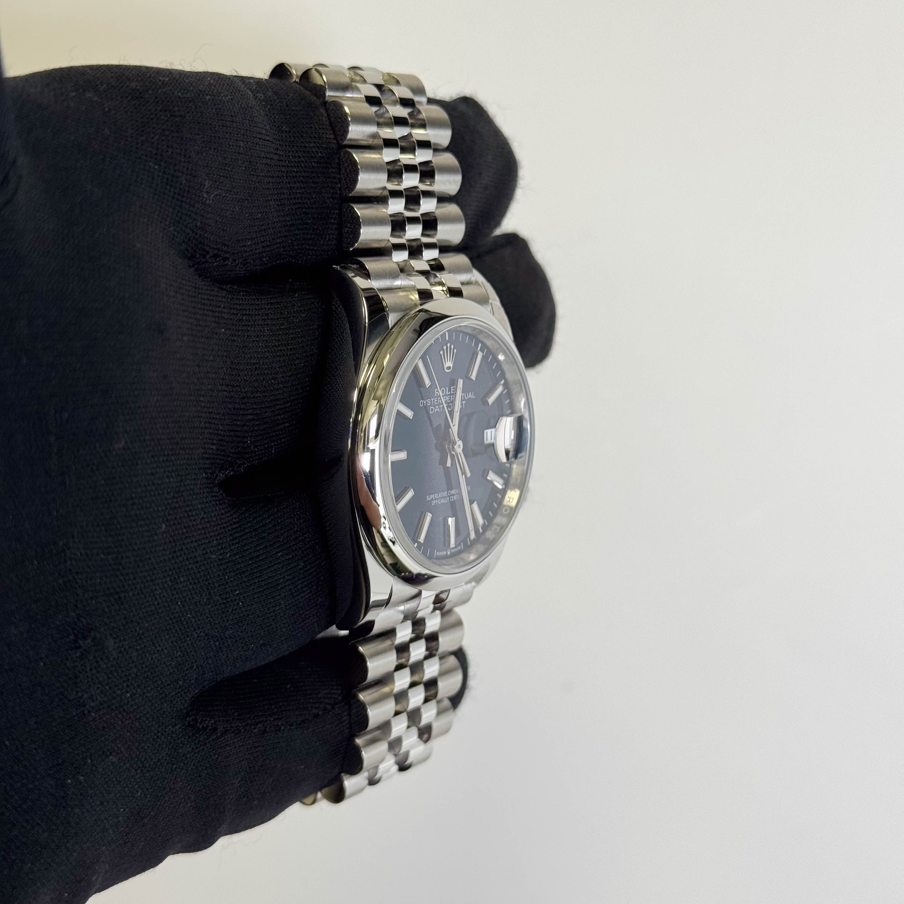 Rolex Datejust 36mm Blue Stick Dial Watch Ref# 126200