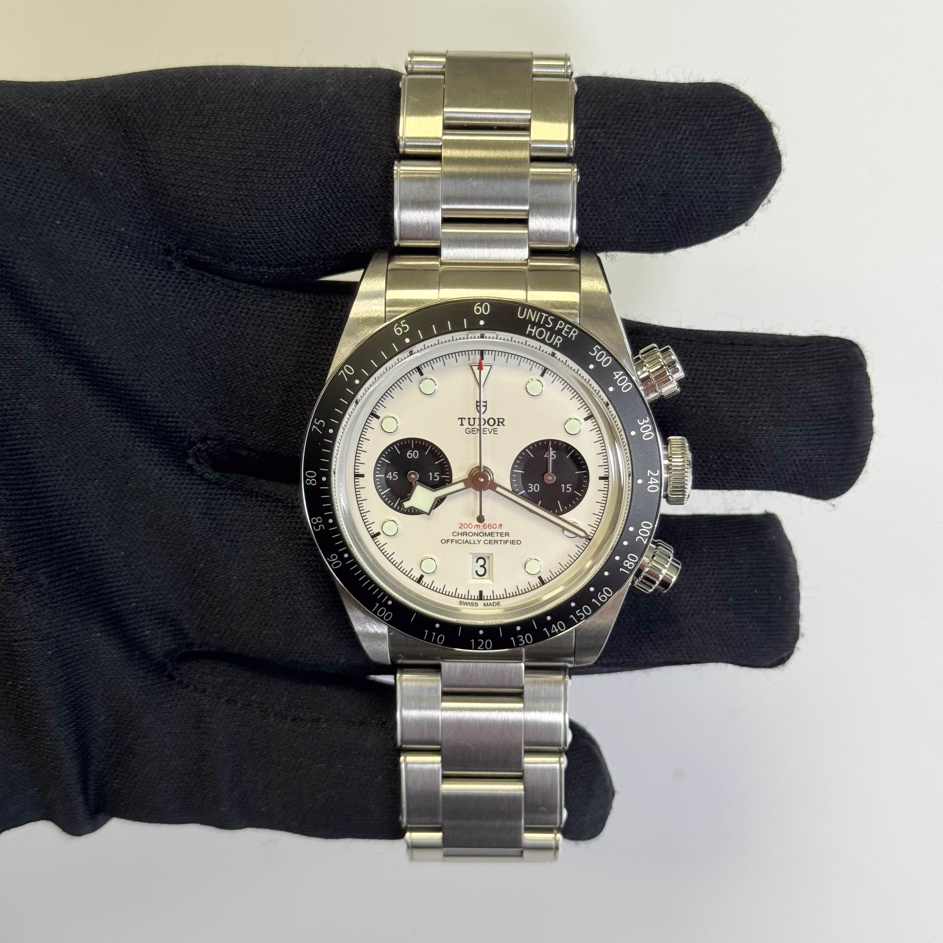 Tudor Black Bay Chrono 41mm White Chronograph Dial Watch Ref# 79360N