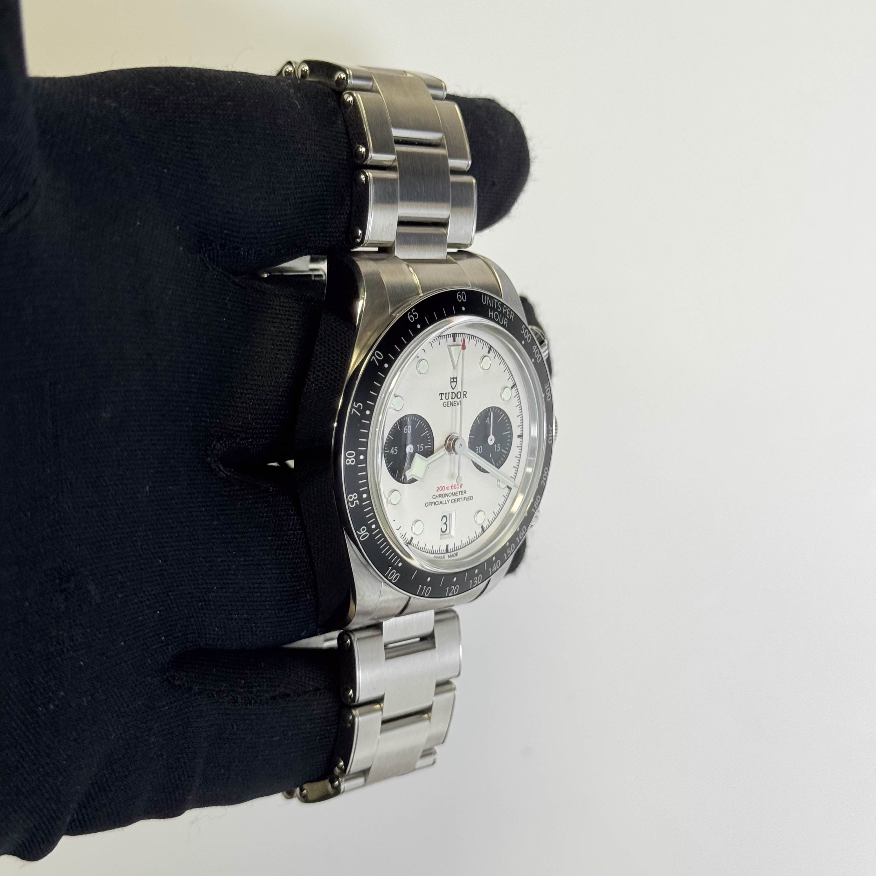 Tudor Black Bay Chrono 41mm White Chronograph Dial Watch Ref# 79360N