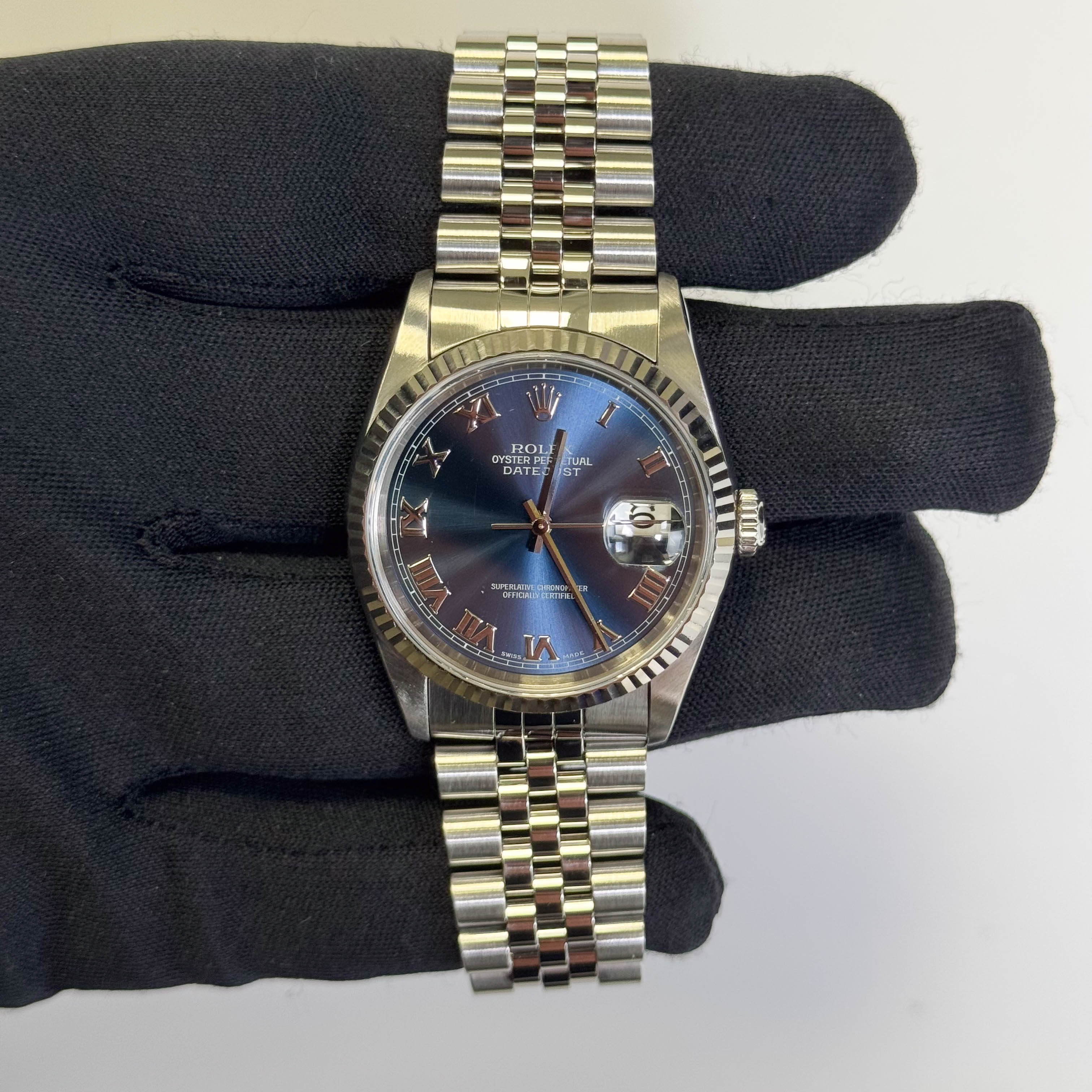 Rolex Datejust 36mm Blue Dial Watch Ref# 16234