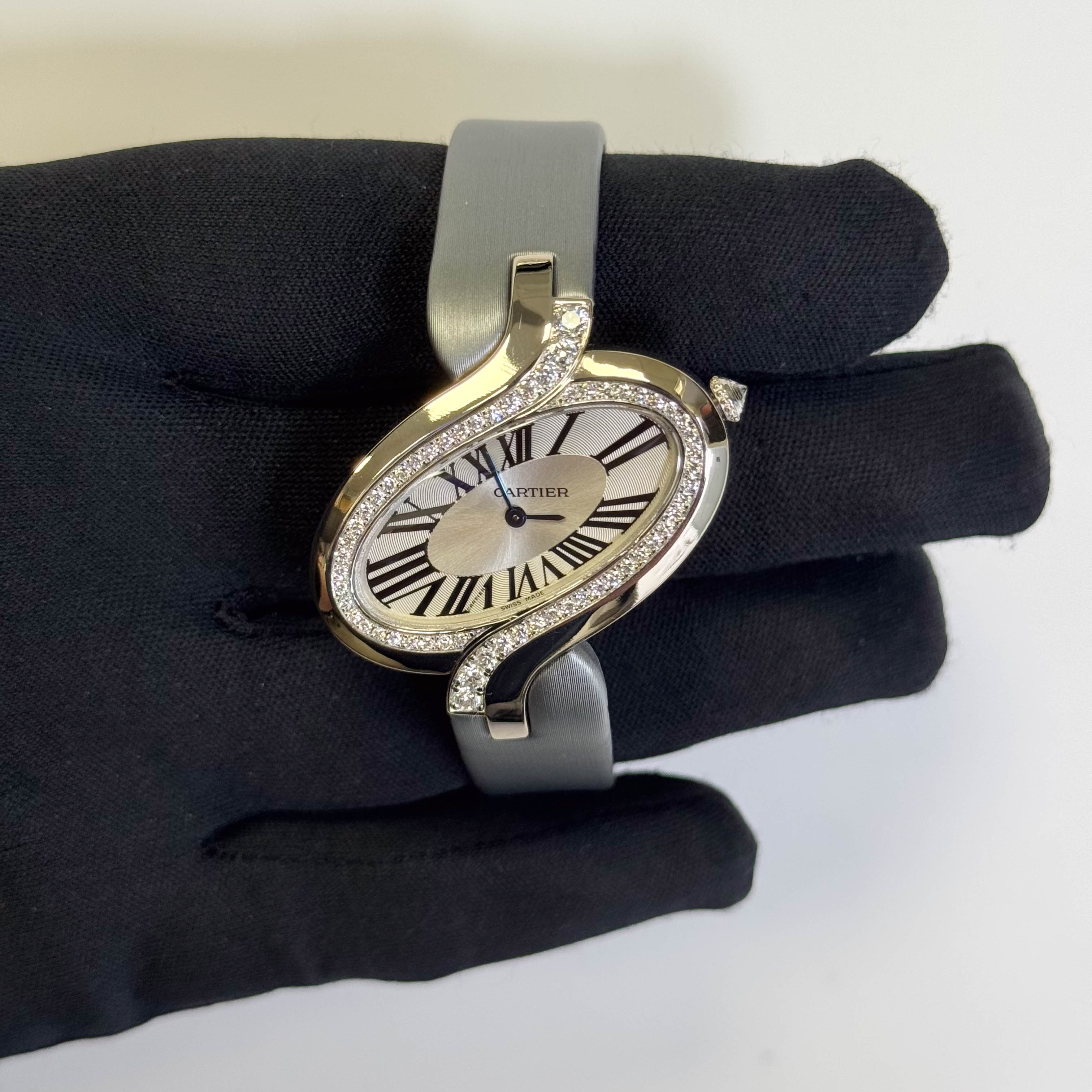 Cartier Delices 38.39mm Silver Dial Watch Ref# WG800018