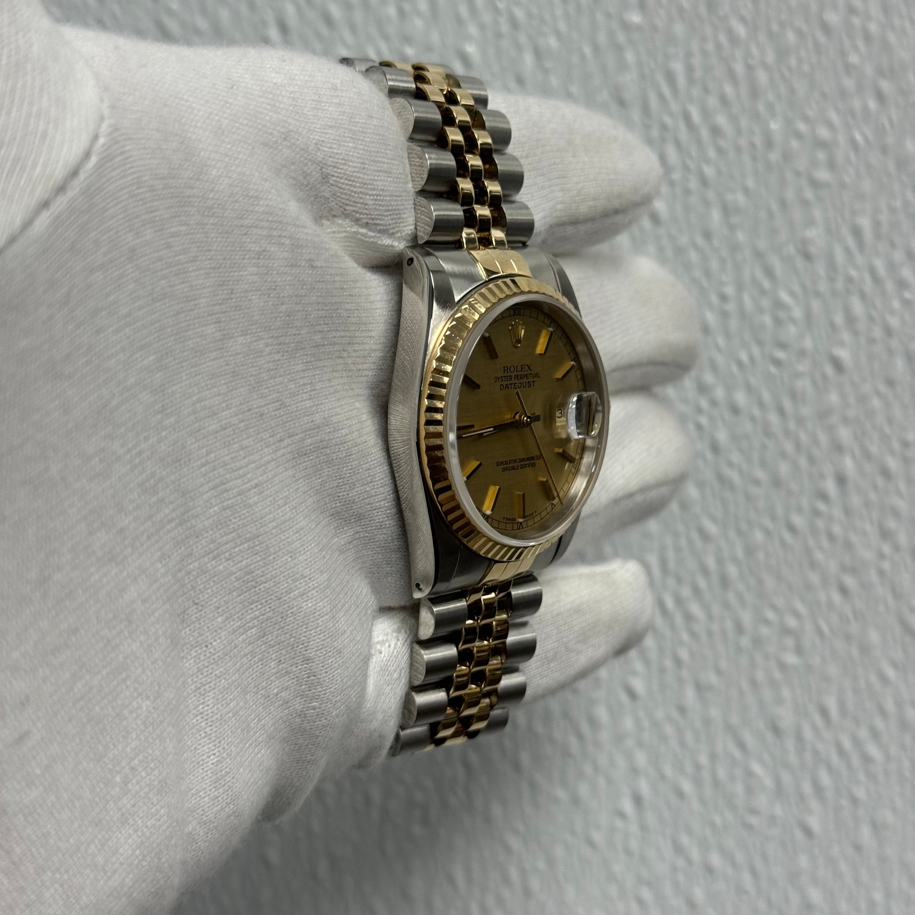 Rolex Datejust 36mm Champagne Dial Ref# 16233 - Happy Jewelers Fine Jewelry Lifetime Warranty