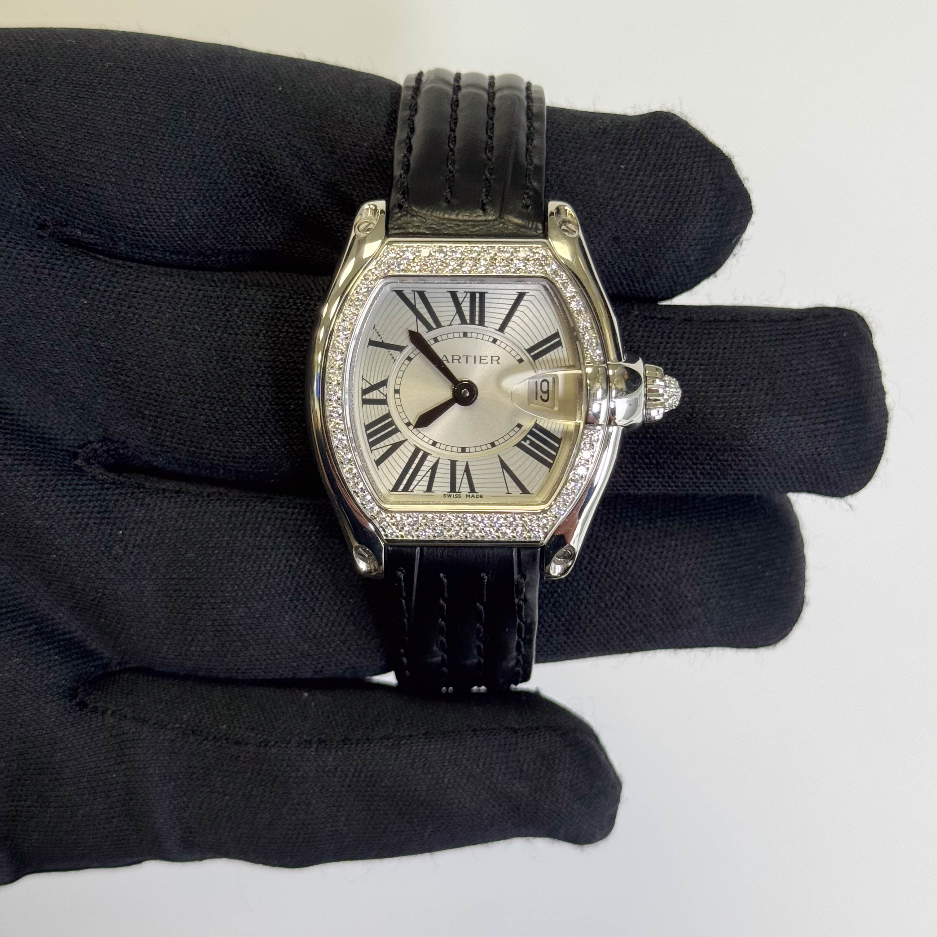 Cartier Roadster 31mm Silver Dial Watch Ref# WE500260 - Happy Jewelers Fine Jewelry Lifetime Warranty