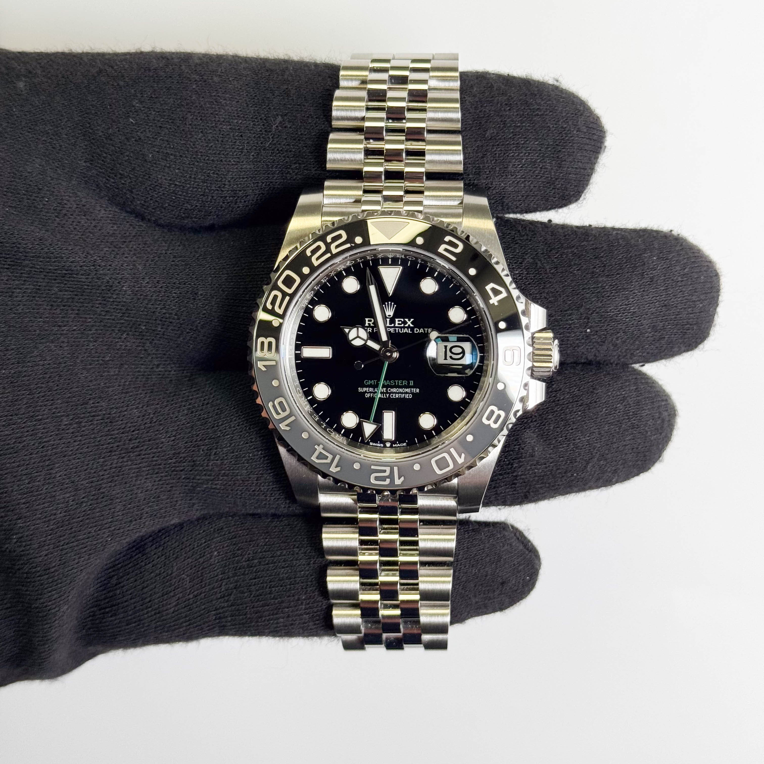 Rolex GMT-Master II 40mm Black Dial Watch Ref# 126710GRNR