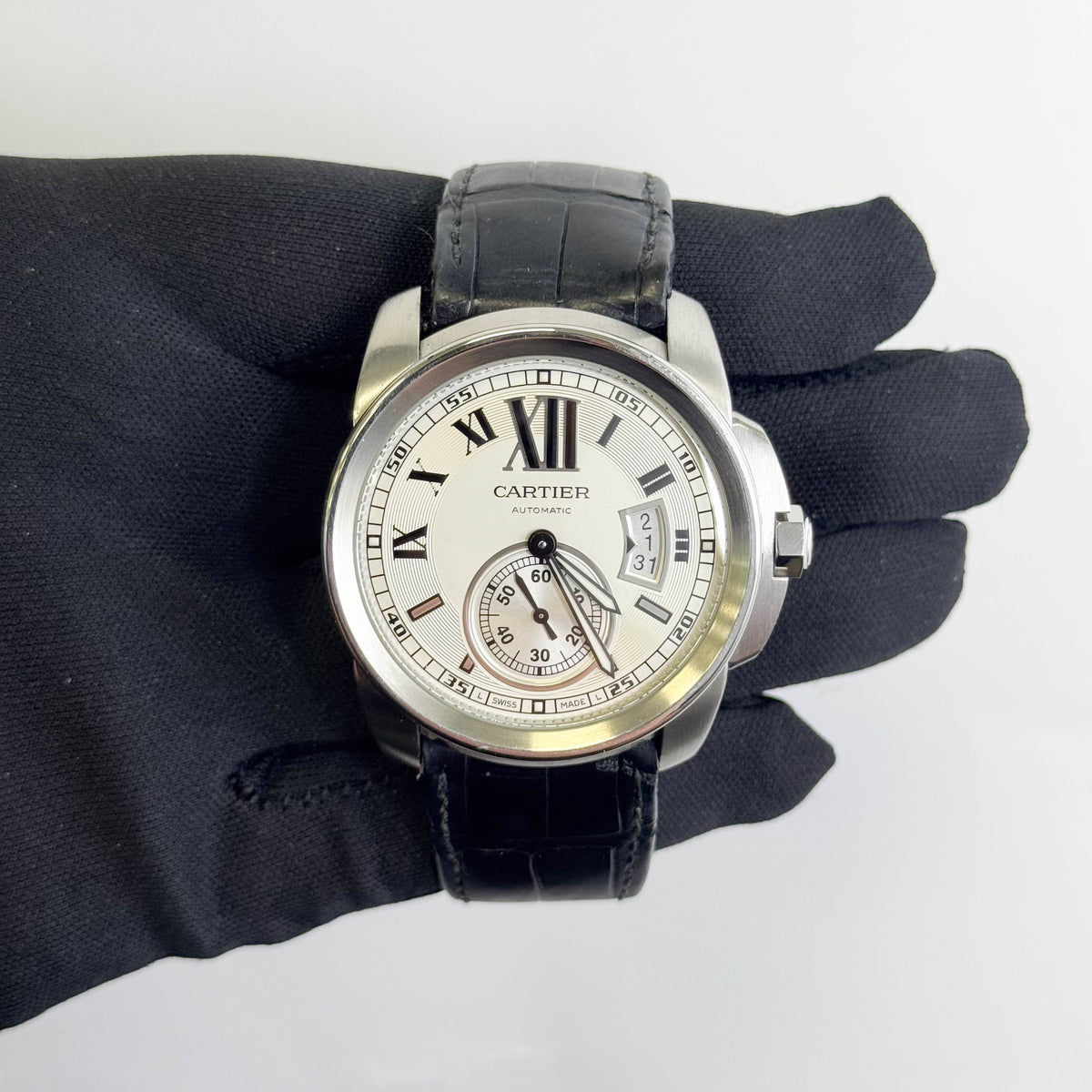 Cartier Calibre 42mm Silver Dial Watch Ref# W7100013