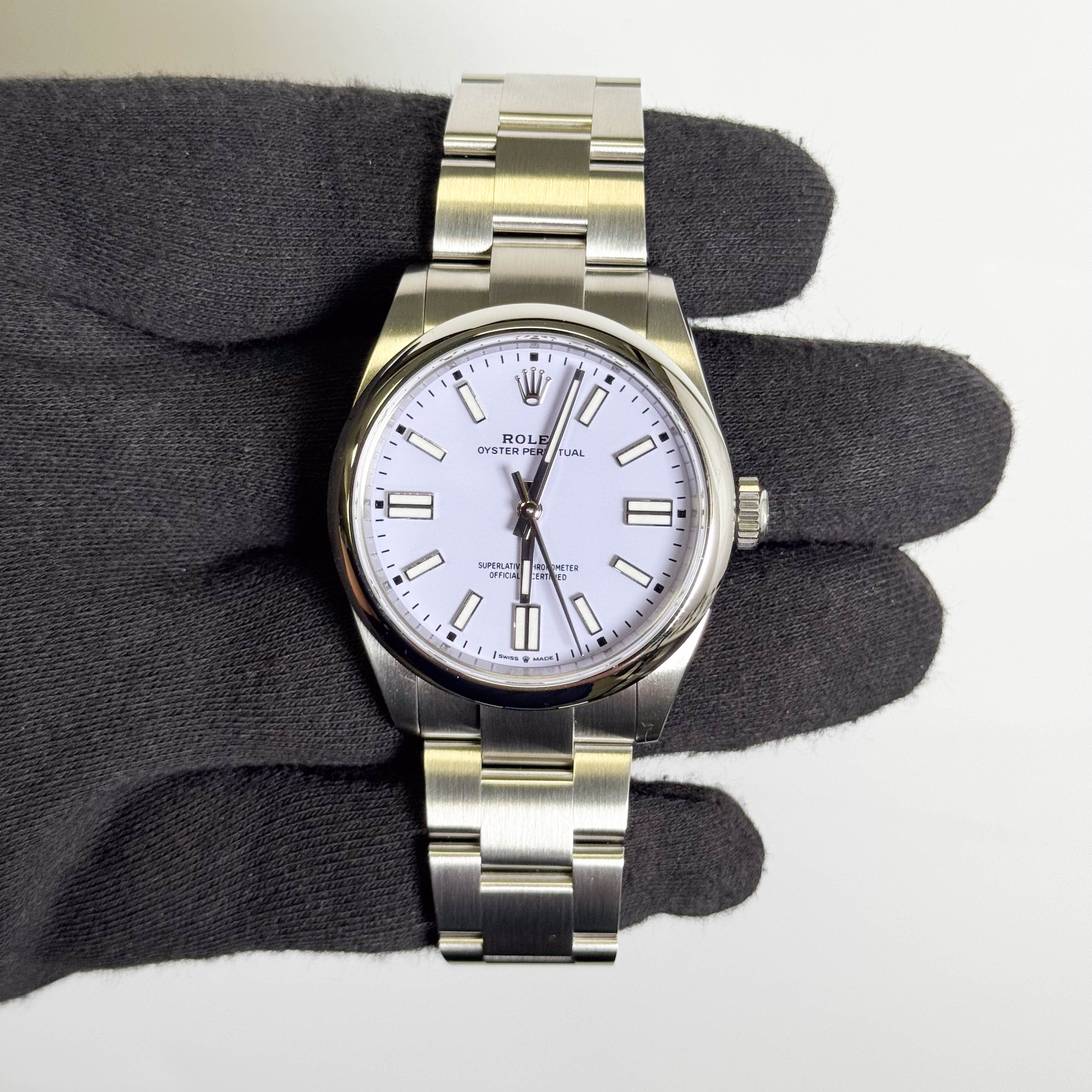 Rolex Oyster Perpetual 41mm Lilac Dial Watch Ref# 134300