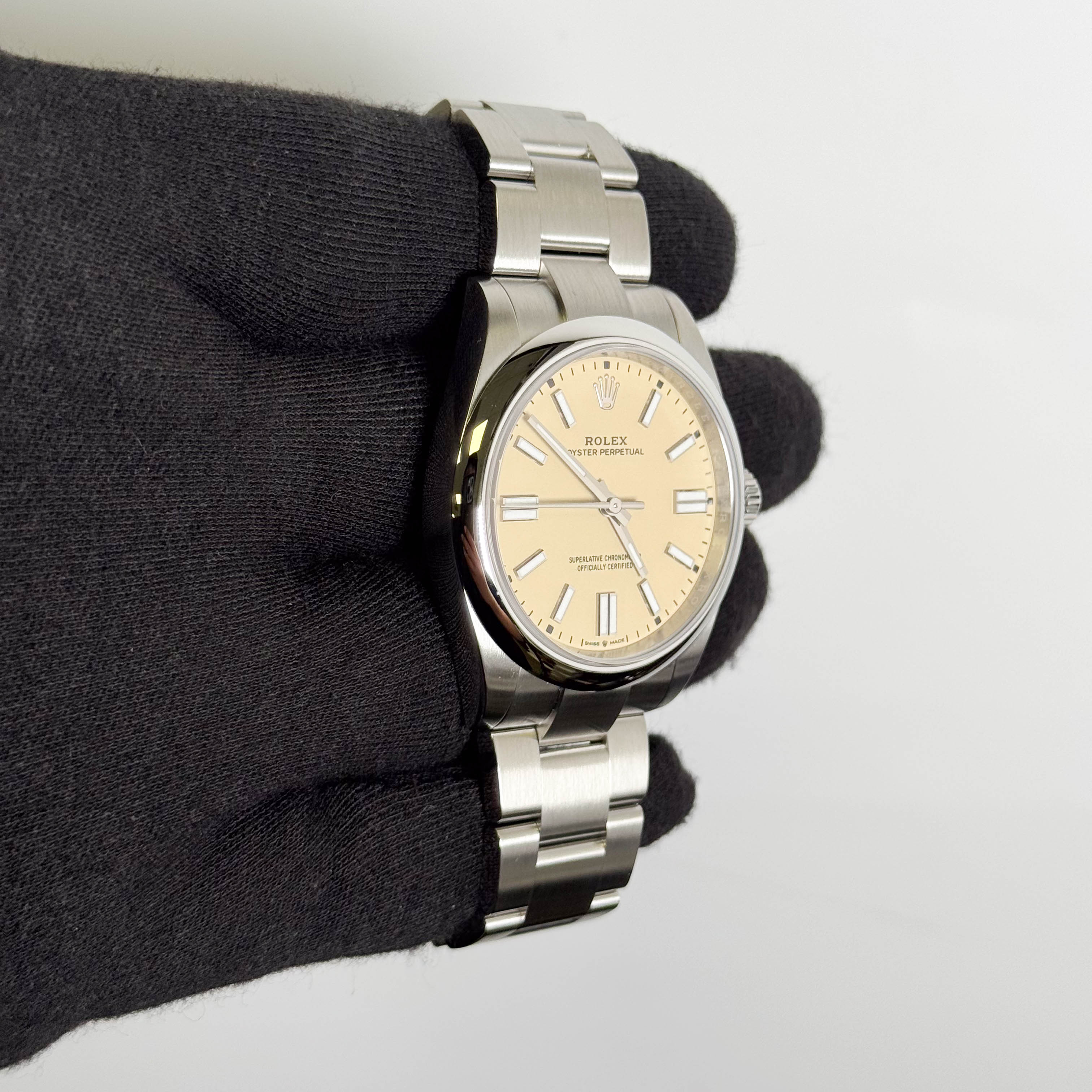 Rolex Oyster Perpetual 41mm Beige Dial Watch Ref# 134300