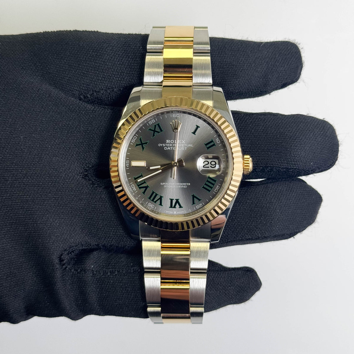 Rolex Datejust 41mm Wimbledon Dial Watch Ref# 126333 - Happy Jewelers Fine Jewelry Lifetime Warranty