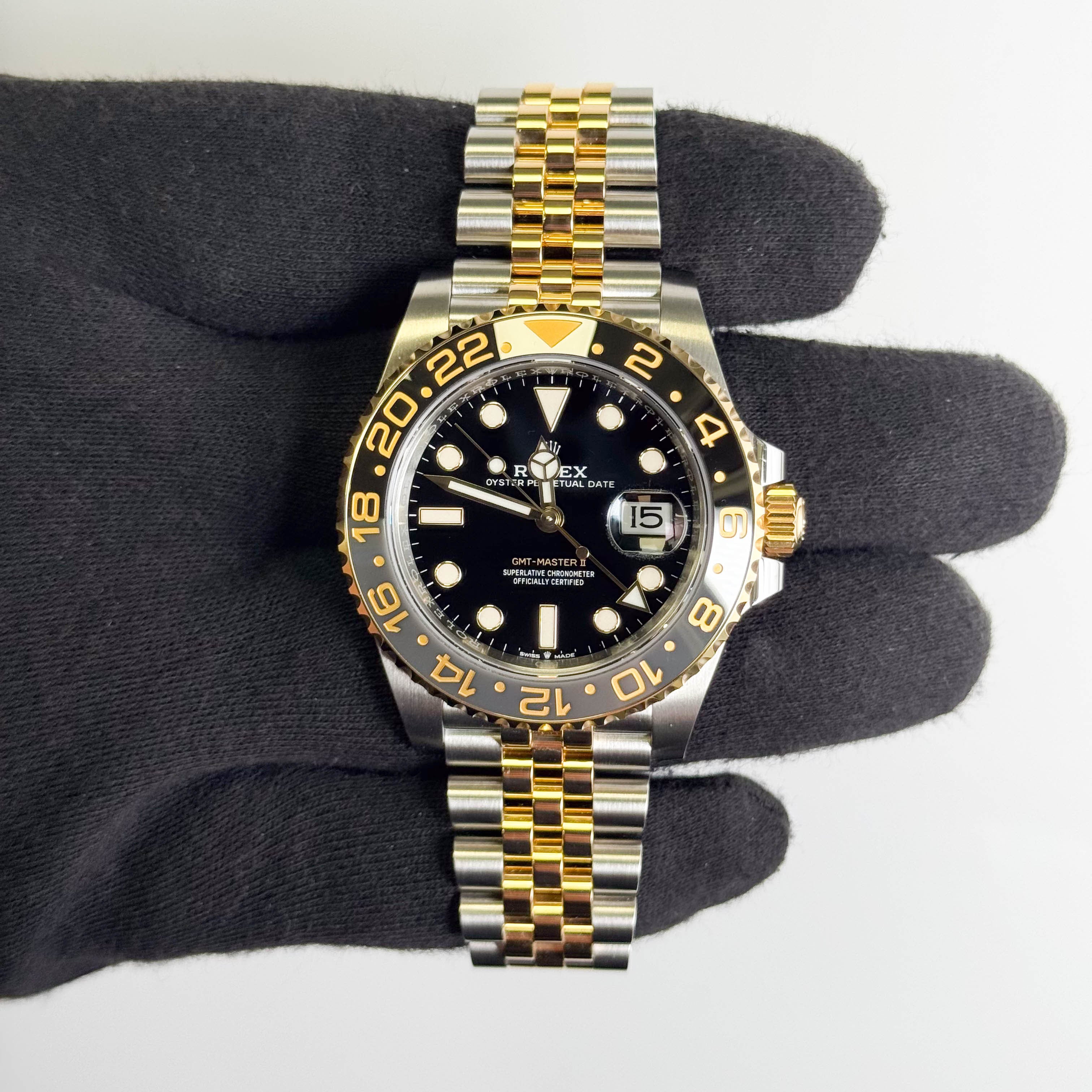 Rolex GMT-Master II 40mm Black Dial Watch Ref# 126713GRNR
