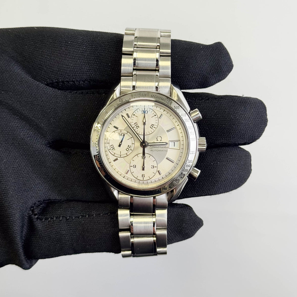 Omega Speedmaster 39mm Silver Dial Watch Ref# 3513.30.00