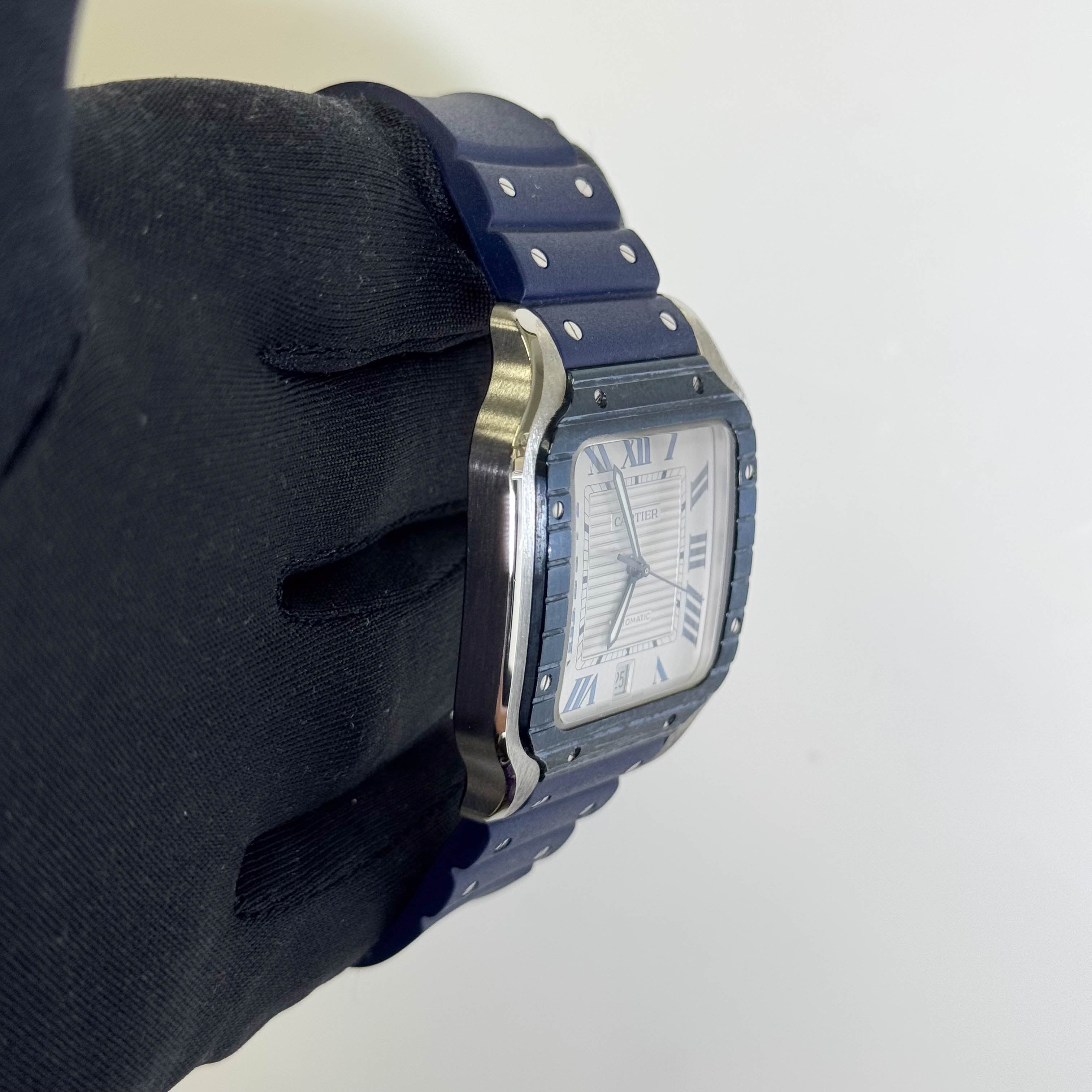 Cartier Santos 40mm White Dial Watch Ref# WSSA0047