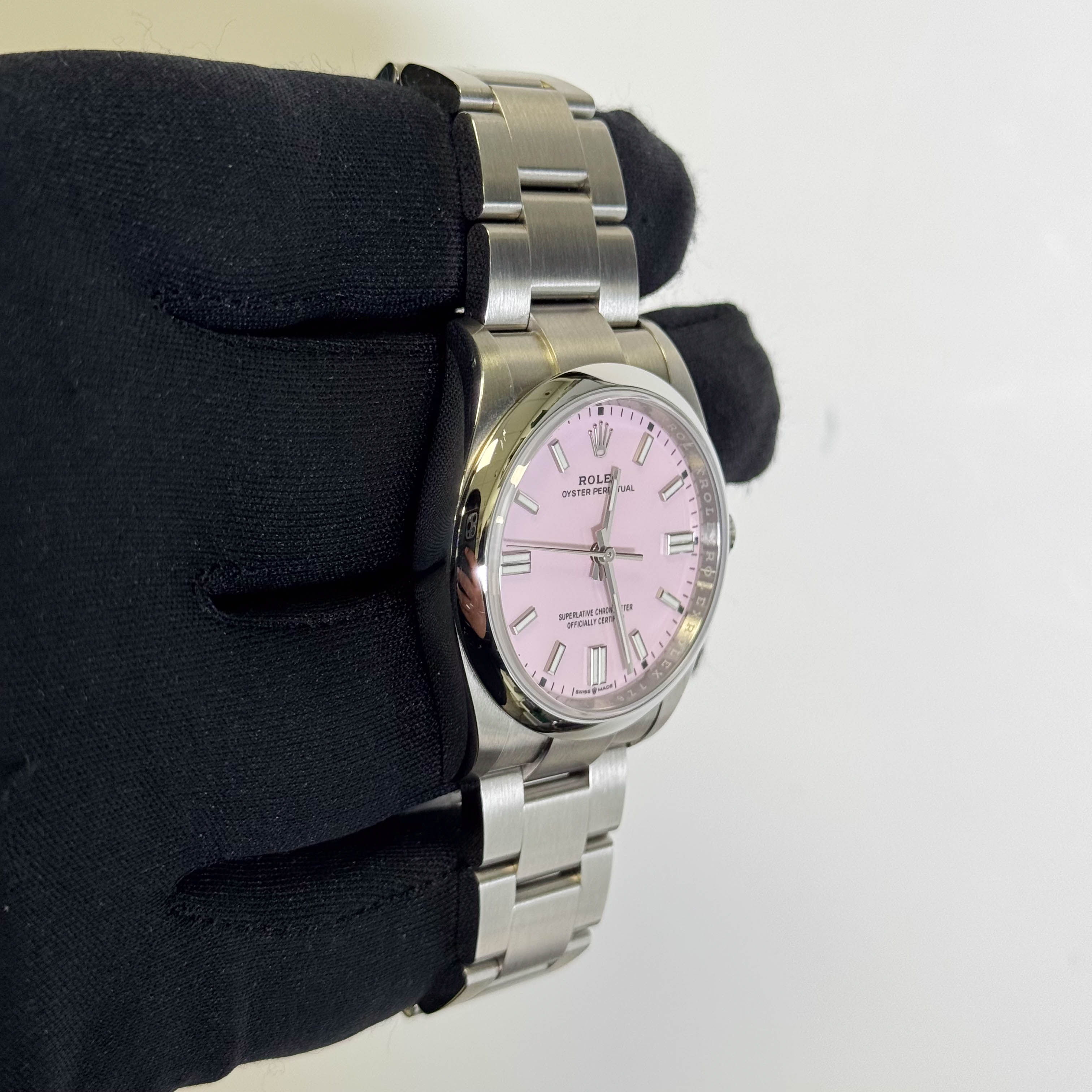 Rolex Oyster Perpetual 36mm Pink Dial Watch Ref# 126000