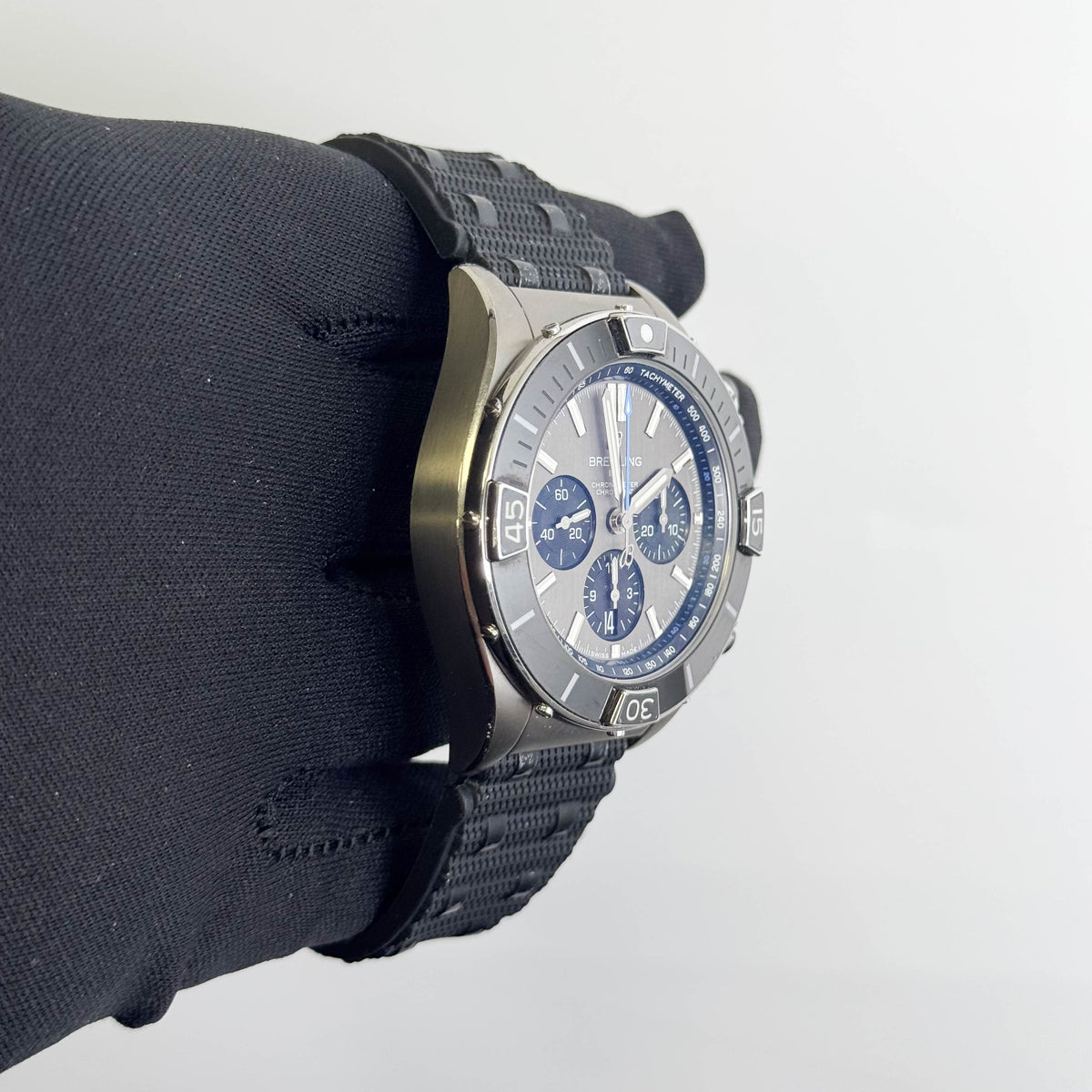 Breitling Super Chronomat B01 44mm Grey Dial Watch Ref# EB0136251M1S1