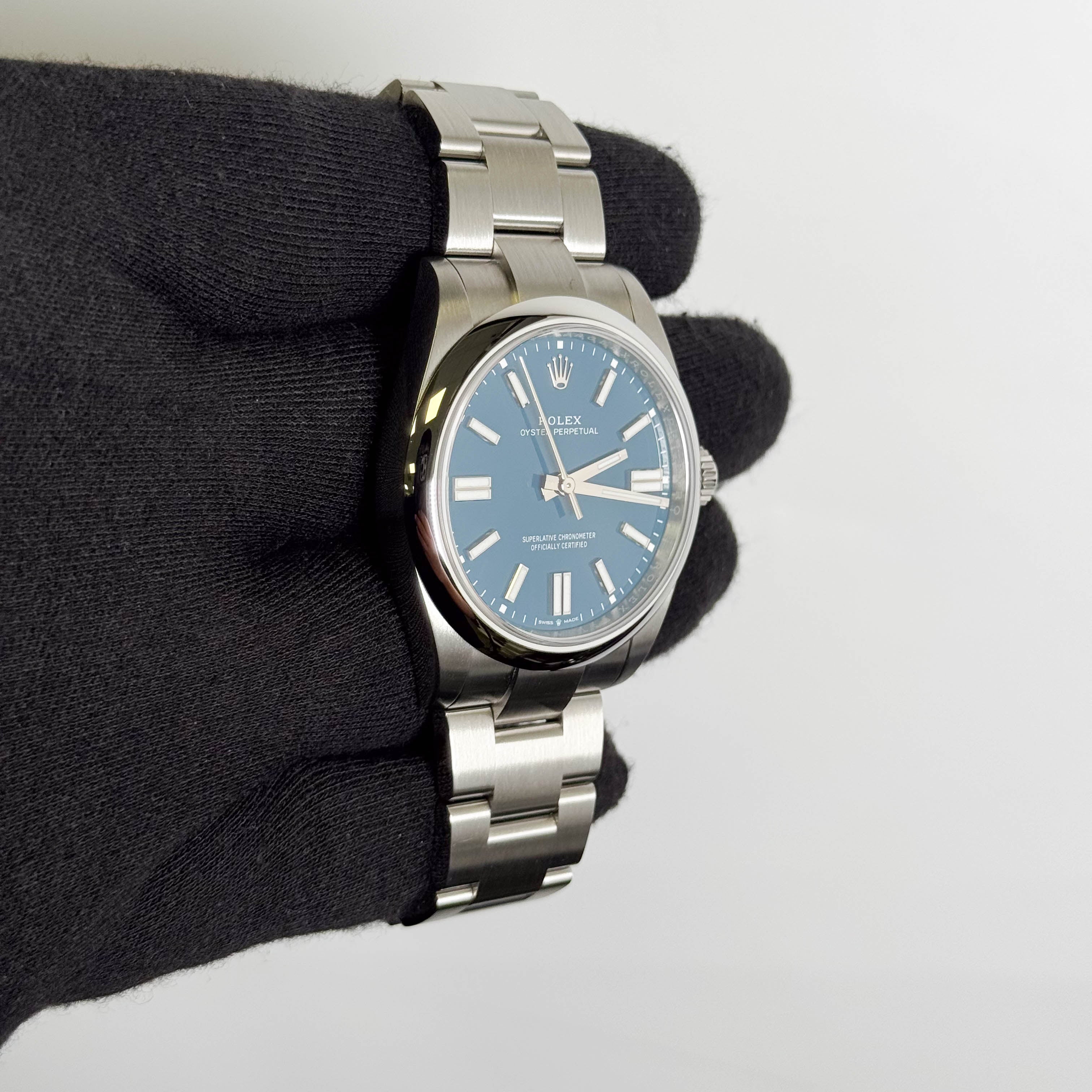 Rolex Oyster Perpetual 41mm Blue Dial Watch Ref# 134300