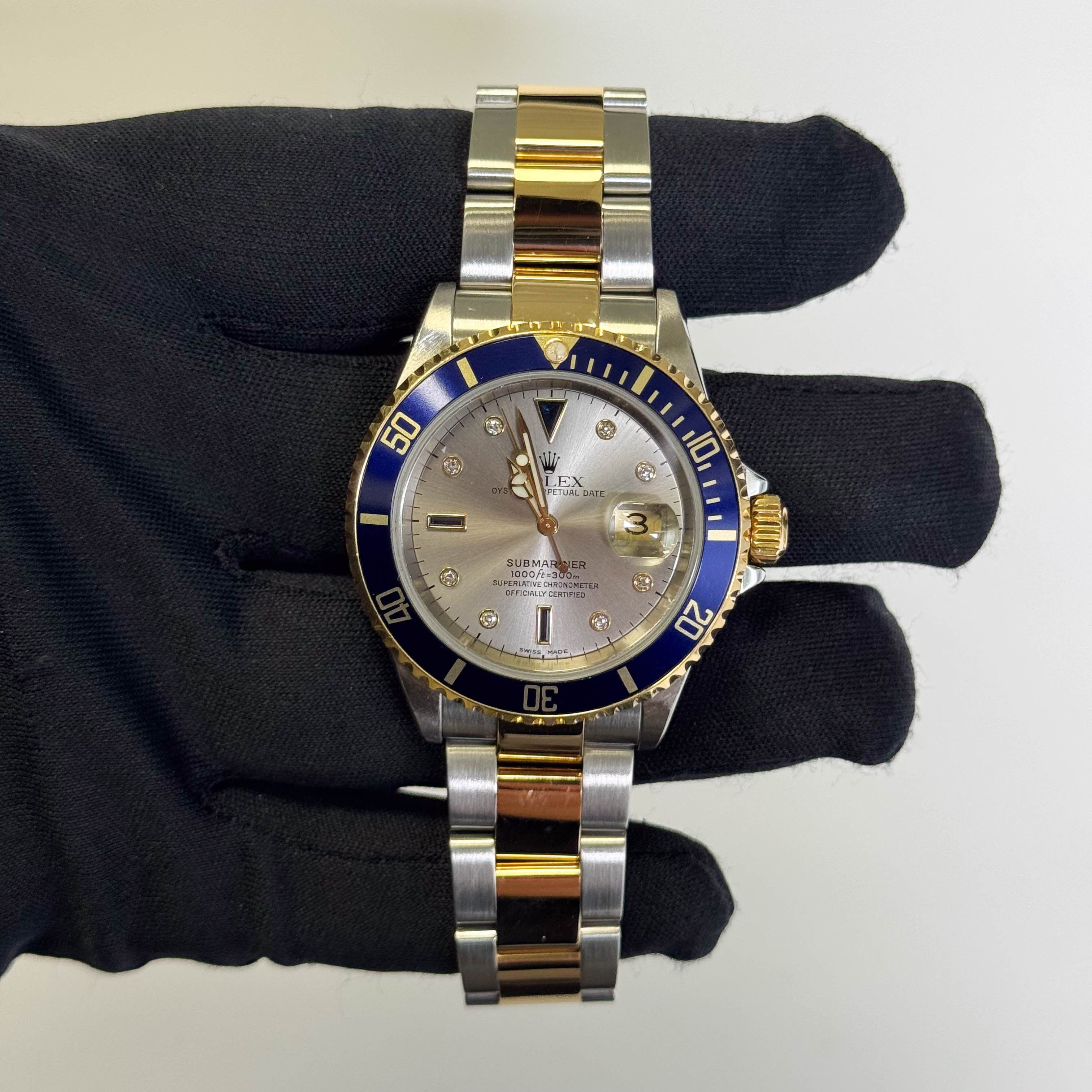 Rolex Submariner 40mm Silver Dial Watch Ref# 16613