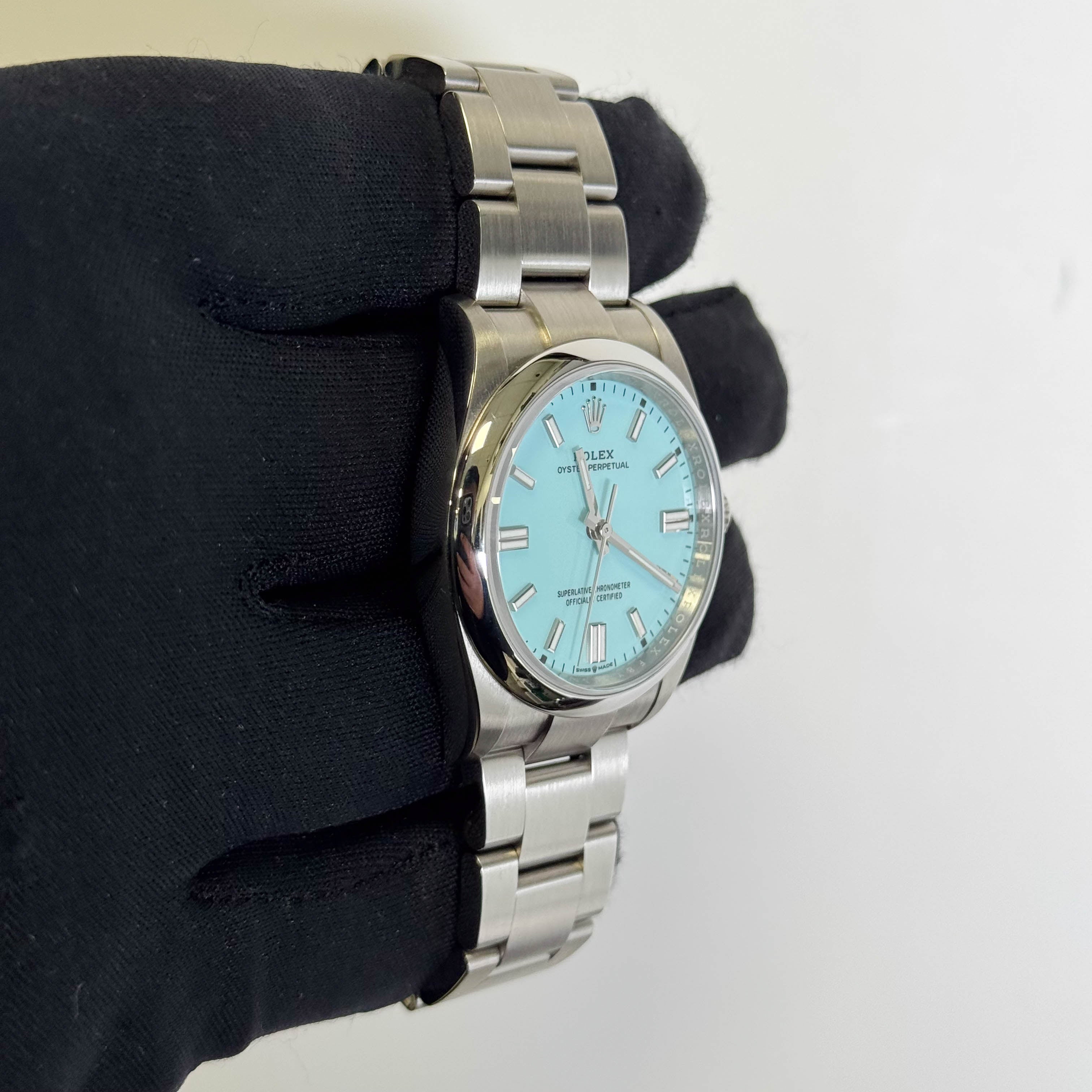 Rolex Oyster Perpetual 36mm Tiffany Dial Watch Ref# 126000