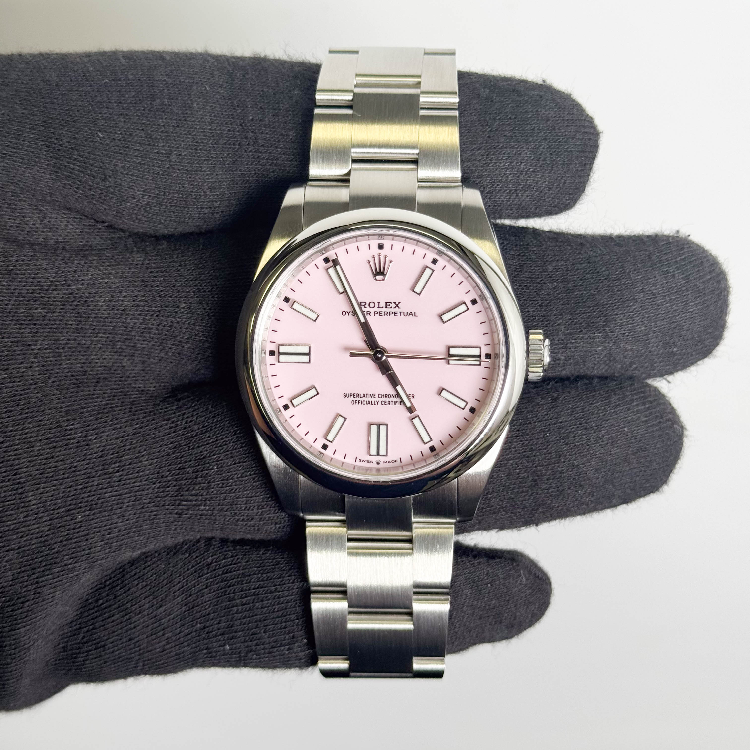 Rolex Oyster Perpetual 41mm Candy Pink Dial Watch Ref# 134300