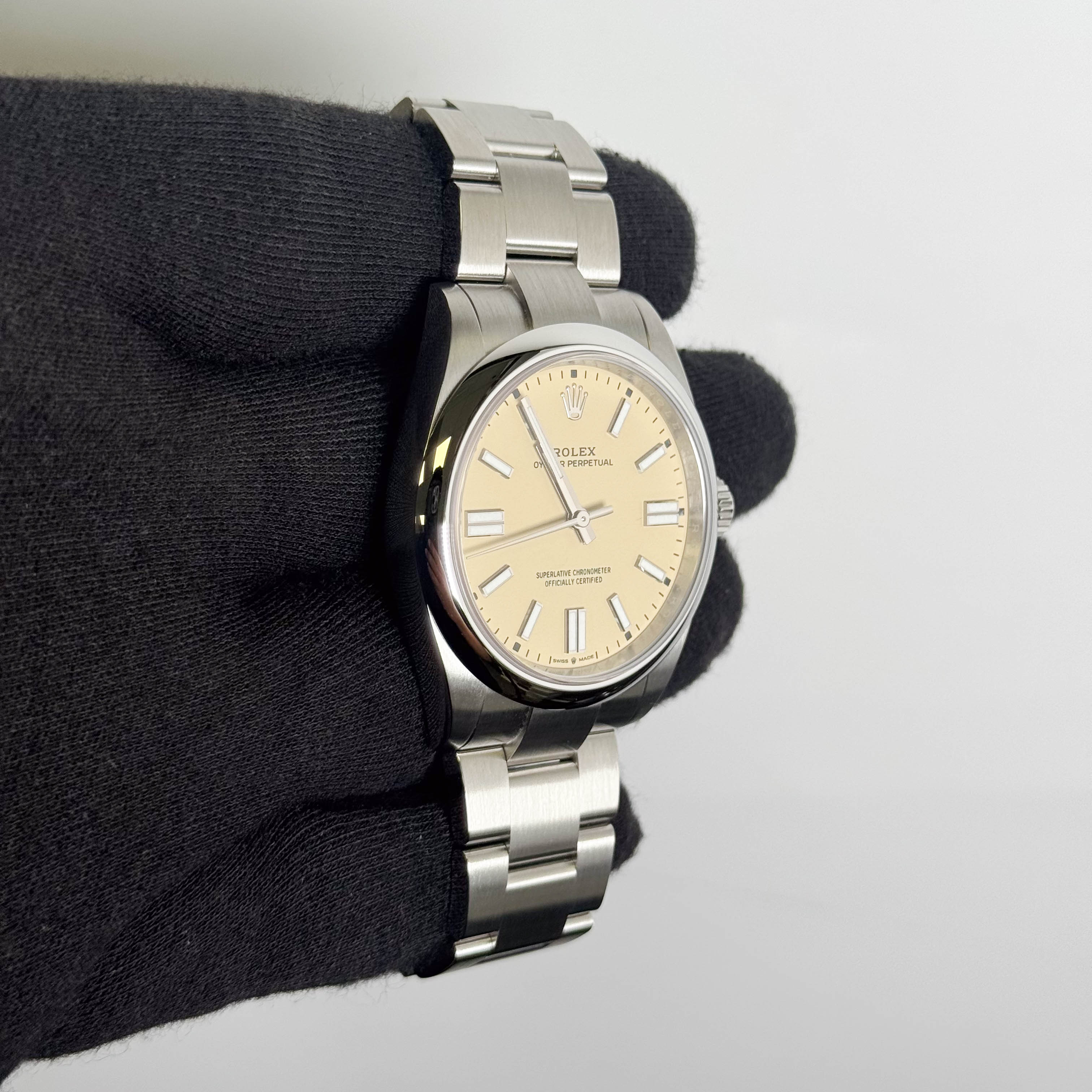 Rolex Oyster Perpetual 41mm Beige Dial Watch Ref# 134300