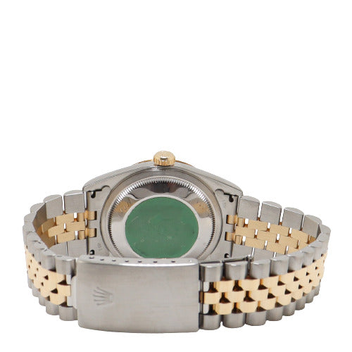 Rolex Datejust Two Tone Yellow Gold & Steel 36mm Champagne Stick Dial Watch Reference # 16233 - Happy Jewelers Fine Jewelry Lifetime Warranty