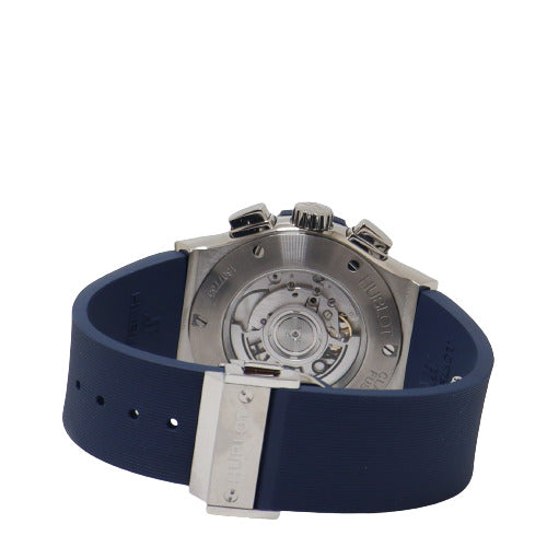 Hublot Men's Classic Fusion Titanium 45mm Blue Chronograph Dial Watch Reference# 521.NX.7170.LR - Happy Jewelers Fine Jewelry Lifetime Warranty