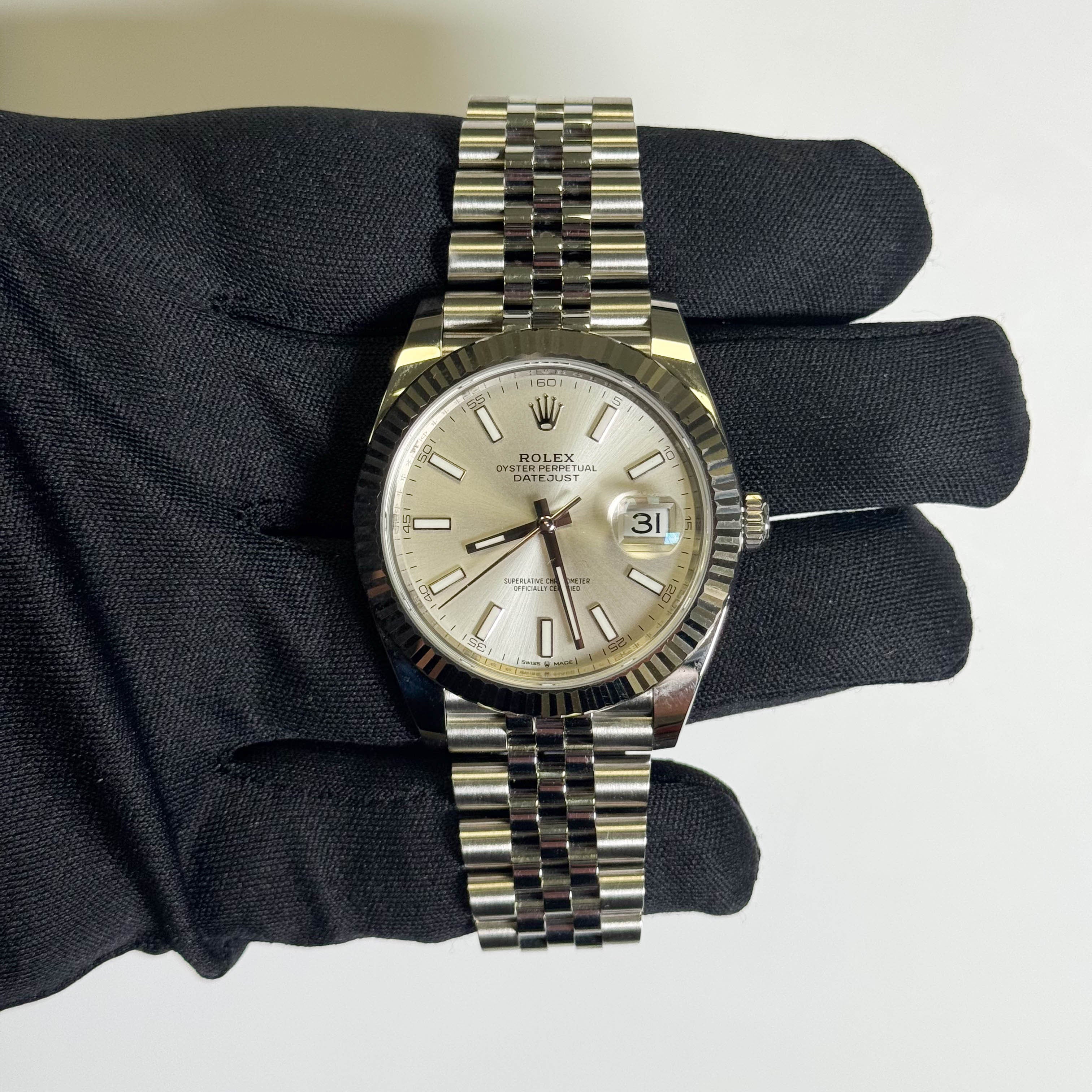 Rolex Datejust 41mm Silver Dial Watch Ref# 126334