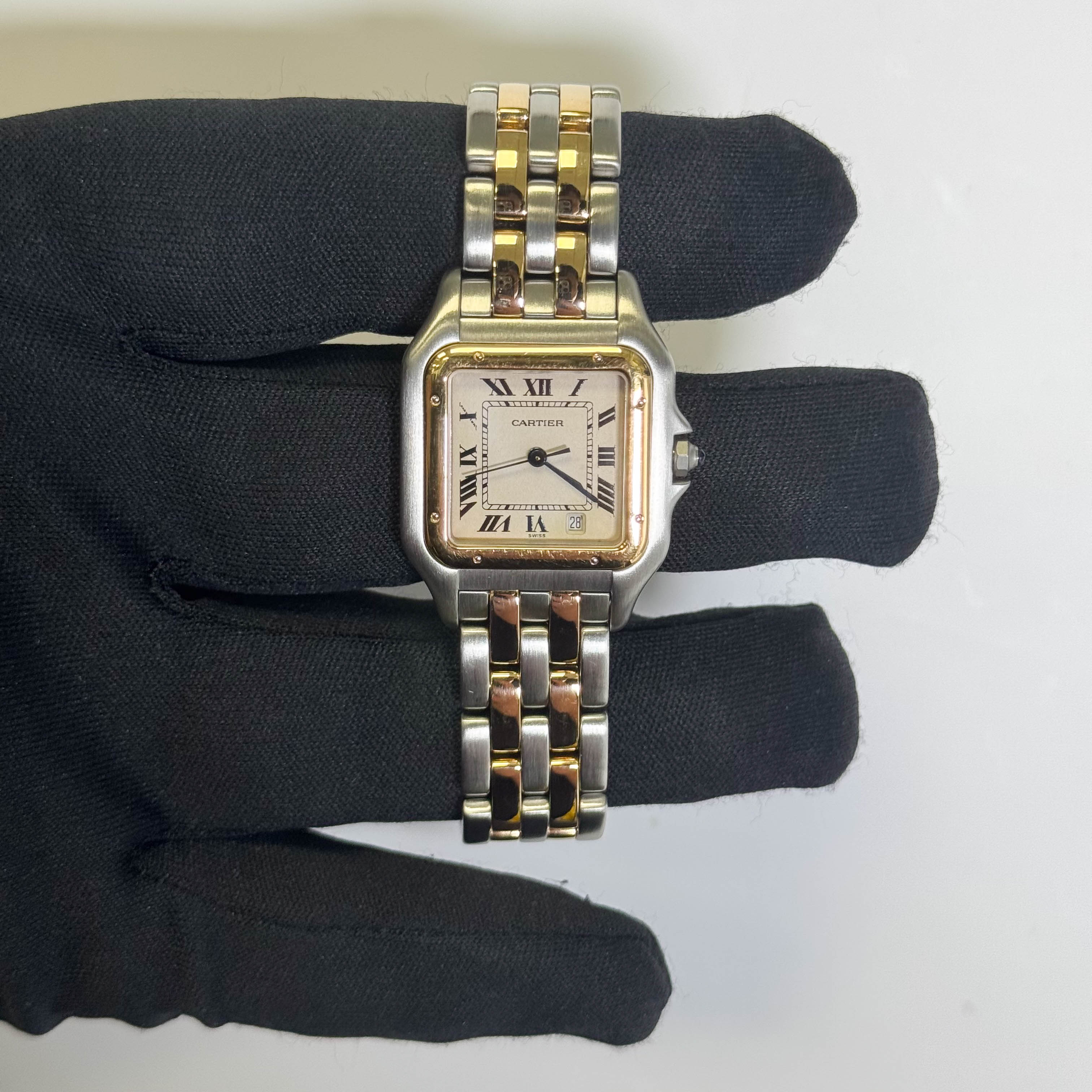 Cartier Panthere 36mm Ivory Roman Dial Watch Ref# W25028B6