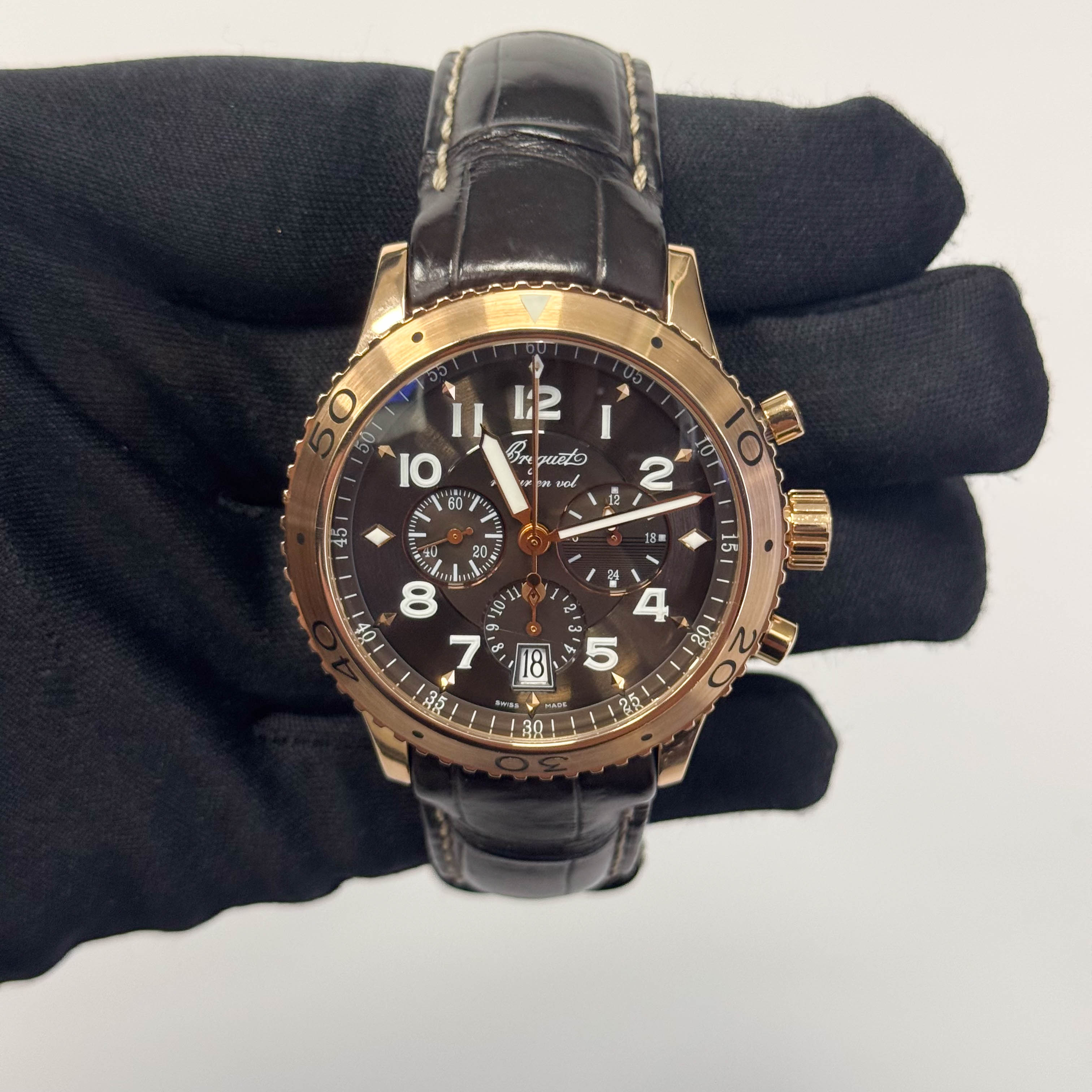 Breguet Transatlantique 43mm Brown Dial Watch Ref# 3810R