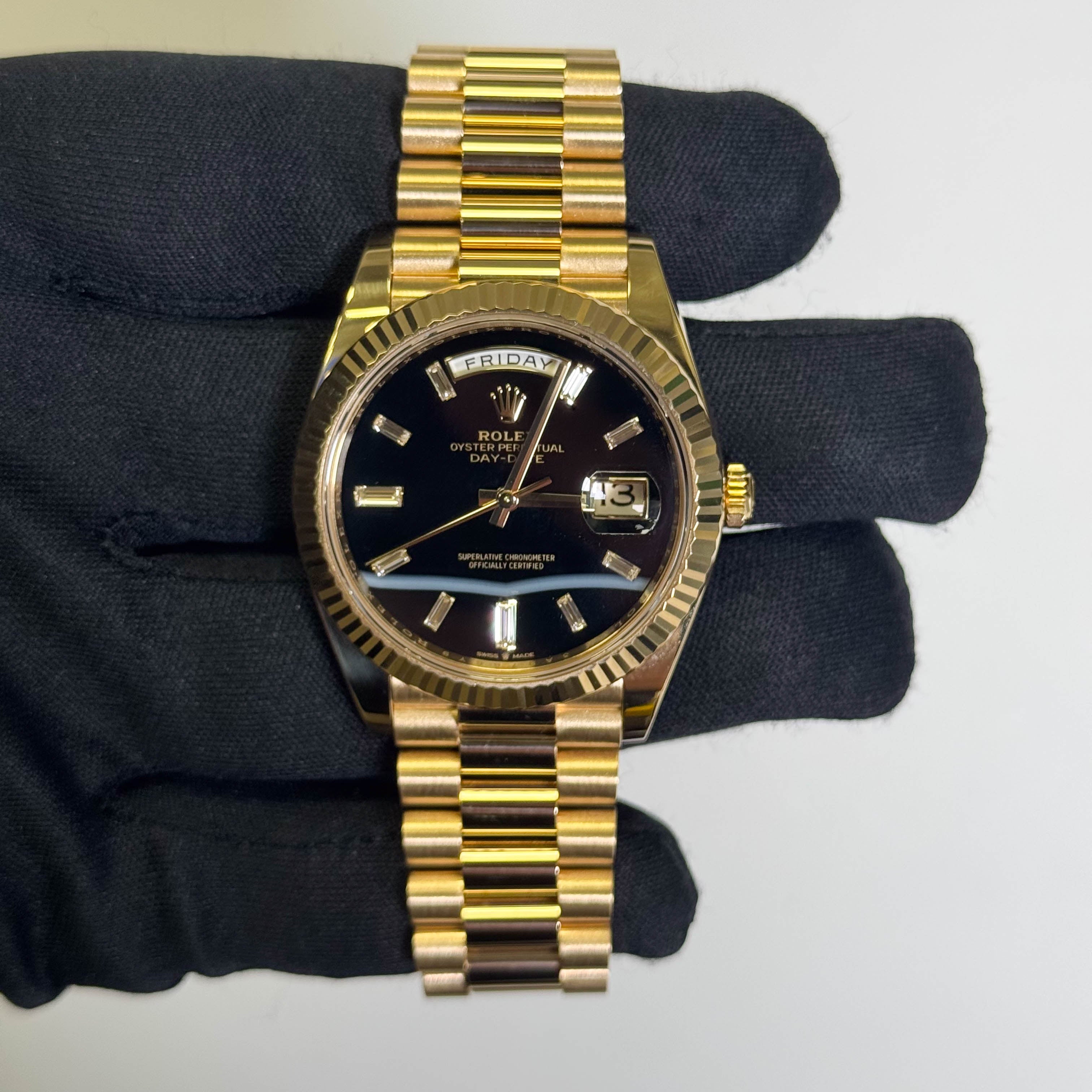 Rolex Day-Date 40mm Onyx Dial Watch Ref# 228238