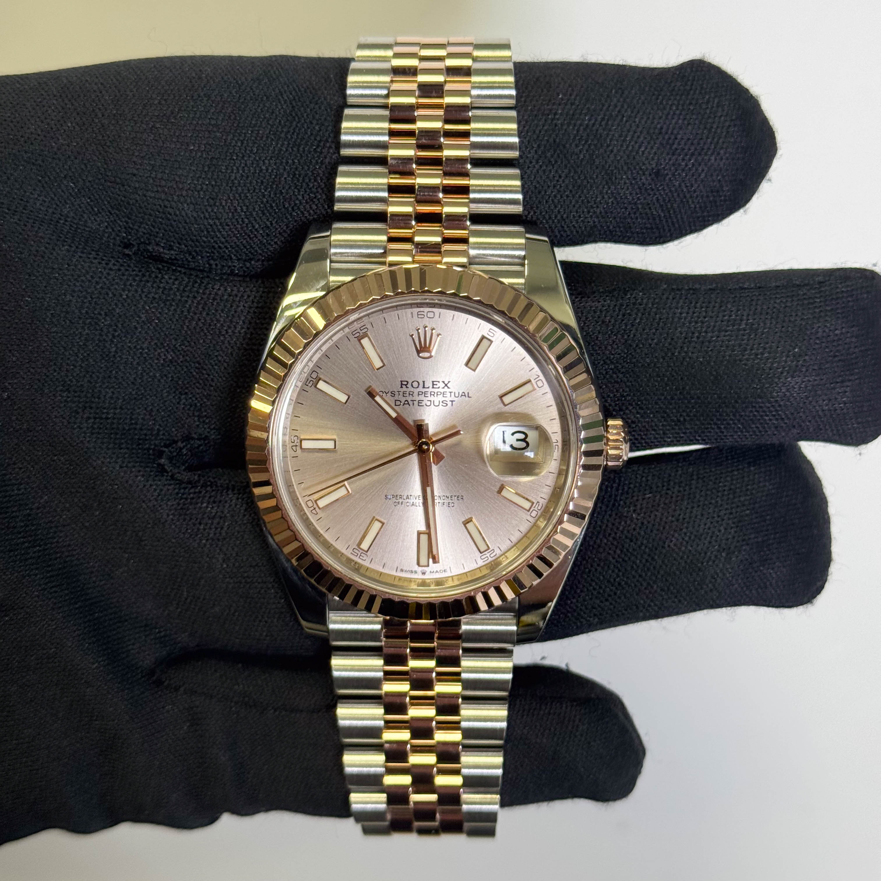 Rolex Datejust 41mm Pink Dial Watch Ref# 126331
