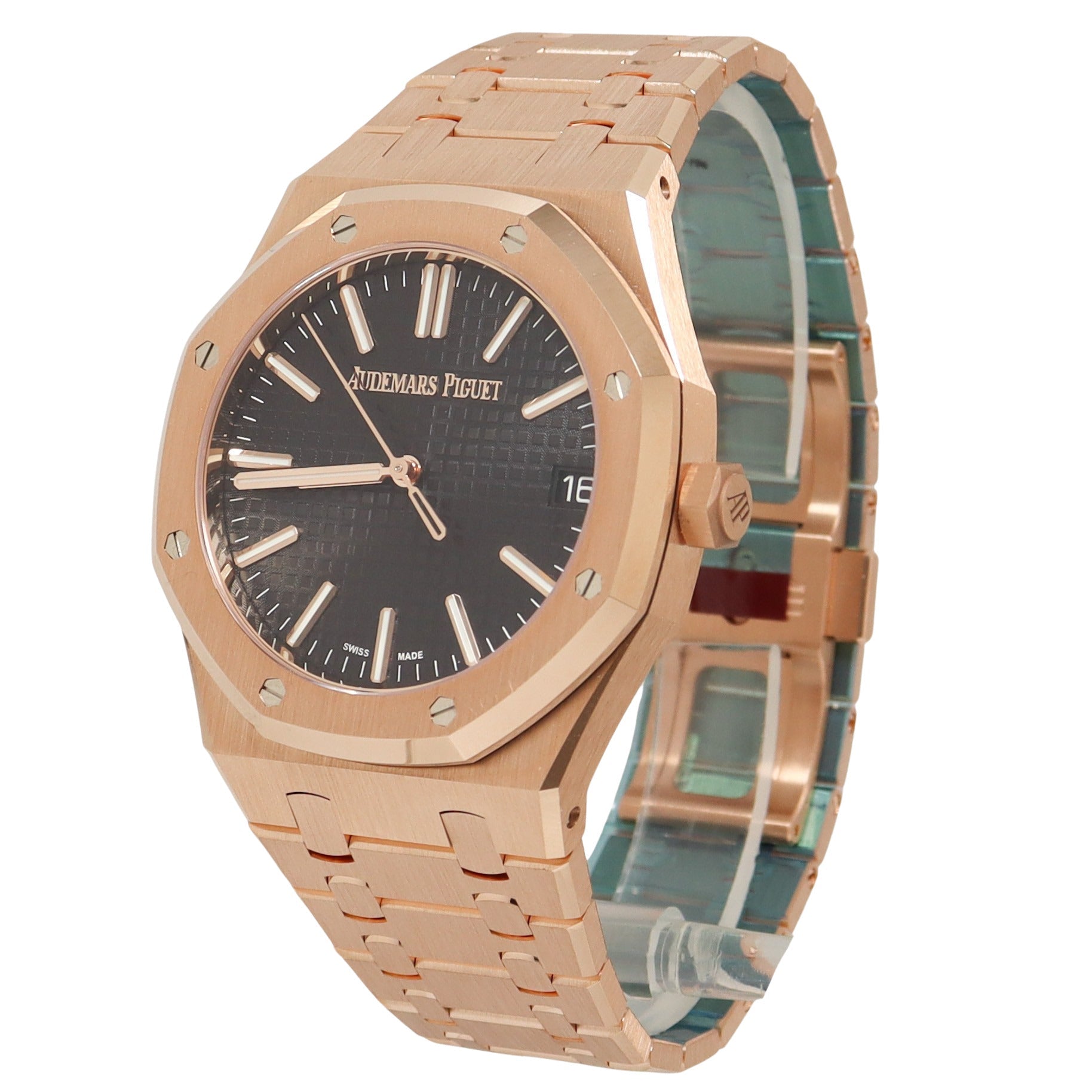 Audemars Piguet Mens Royal Black Grande Tapisserie Dial Watch Reference# 15500OR.OO.1220OR.01 - Happy Jewelers Fine Jewelry Lifetime Warranty