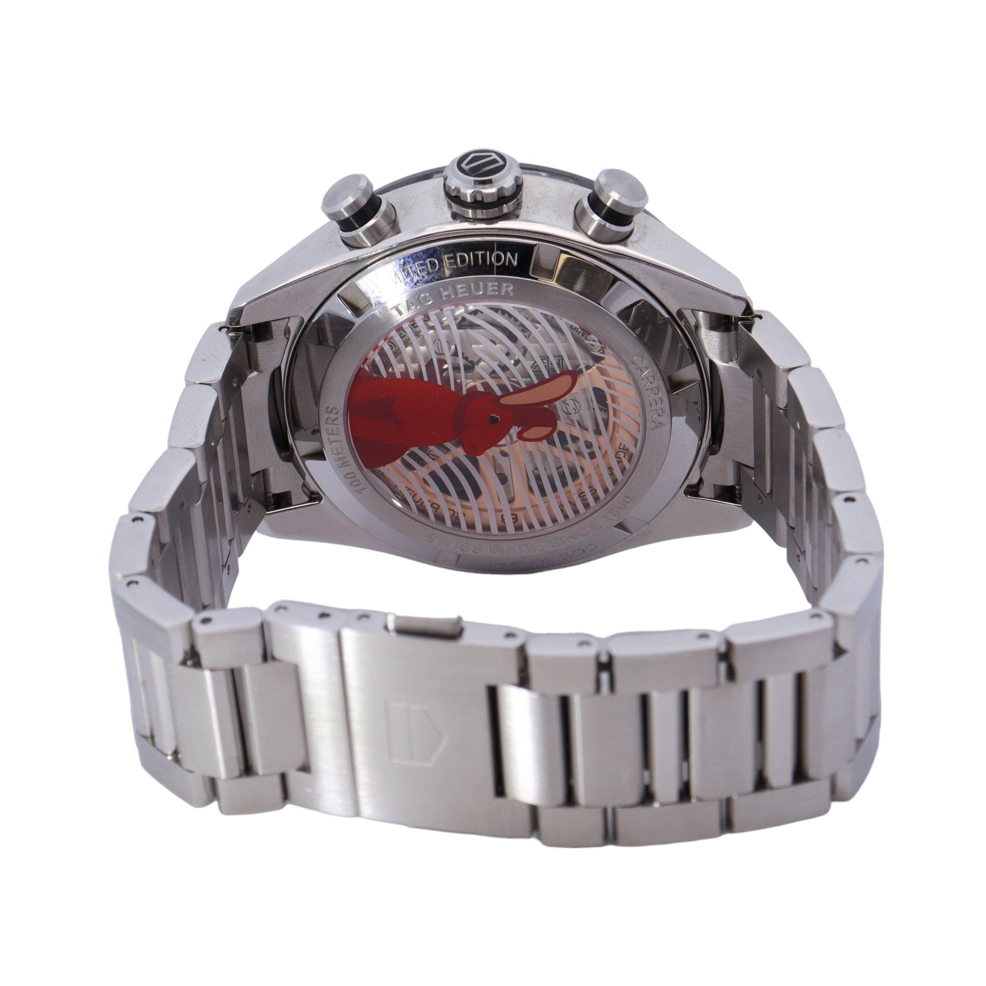 Tag Heuer Carrera "Year Of The Rabbit" 44mm Stainless Steel Black Stick Dial Watch Reference# CBN2A1L.FC6521 - Happy Jewelers Fine Jewelry Lifetime Warranty