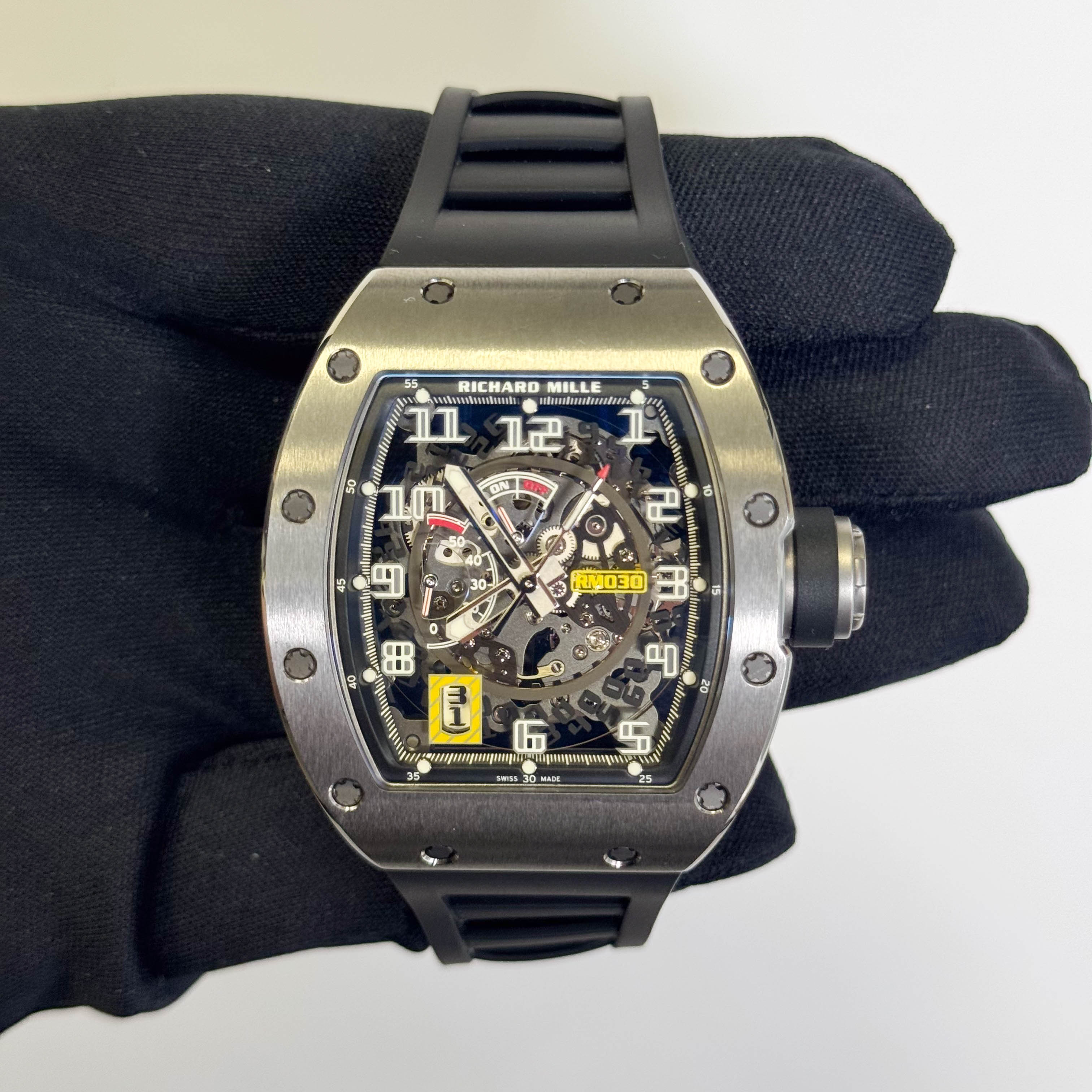 Richard Mille RM030 42mm Skeletonized Dial Watch Ref# RM30 - Happy Jewelers Fine Jewelry Lifetime Warranty